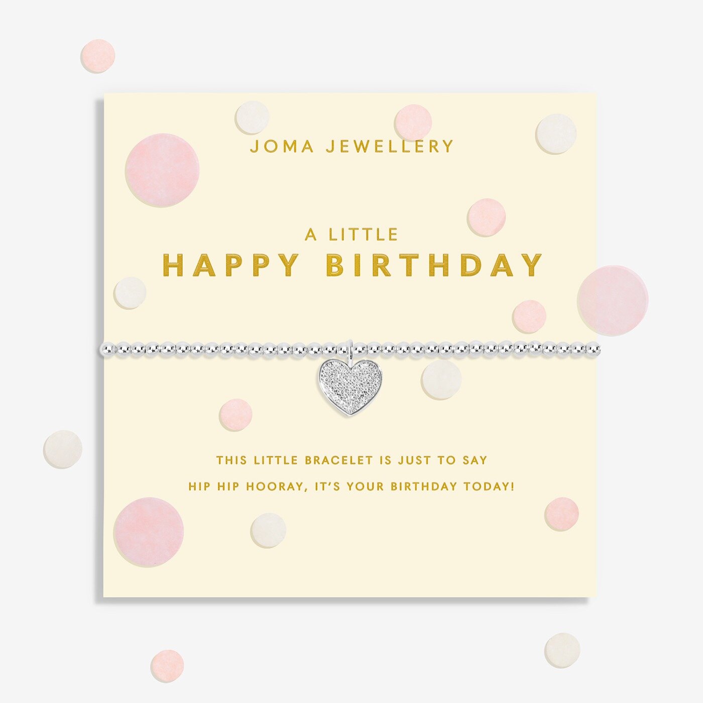 Confetti A Little 'Happy Birthday' Bracelet In Silver Plating