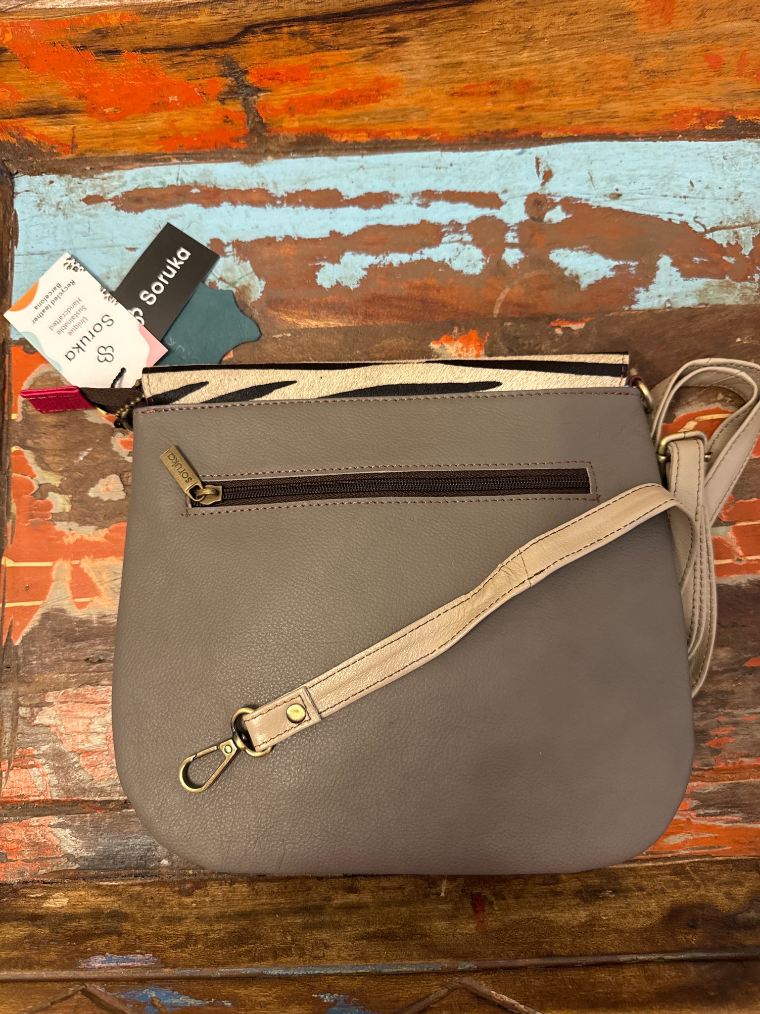 Lucy Crossbody Bag Reversible Tab- Turquoise