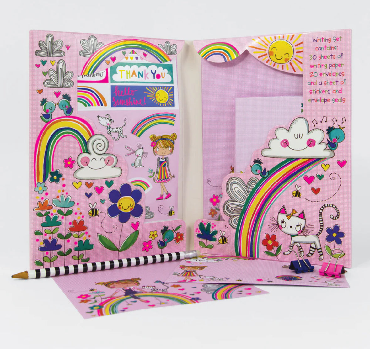 WRITING SET WALLET - OVER THE RAINBOW