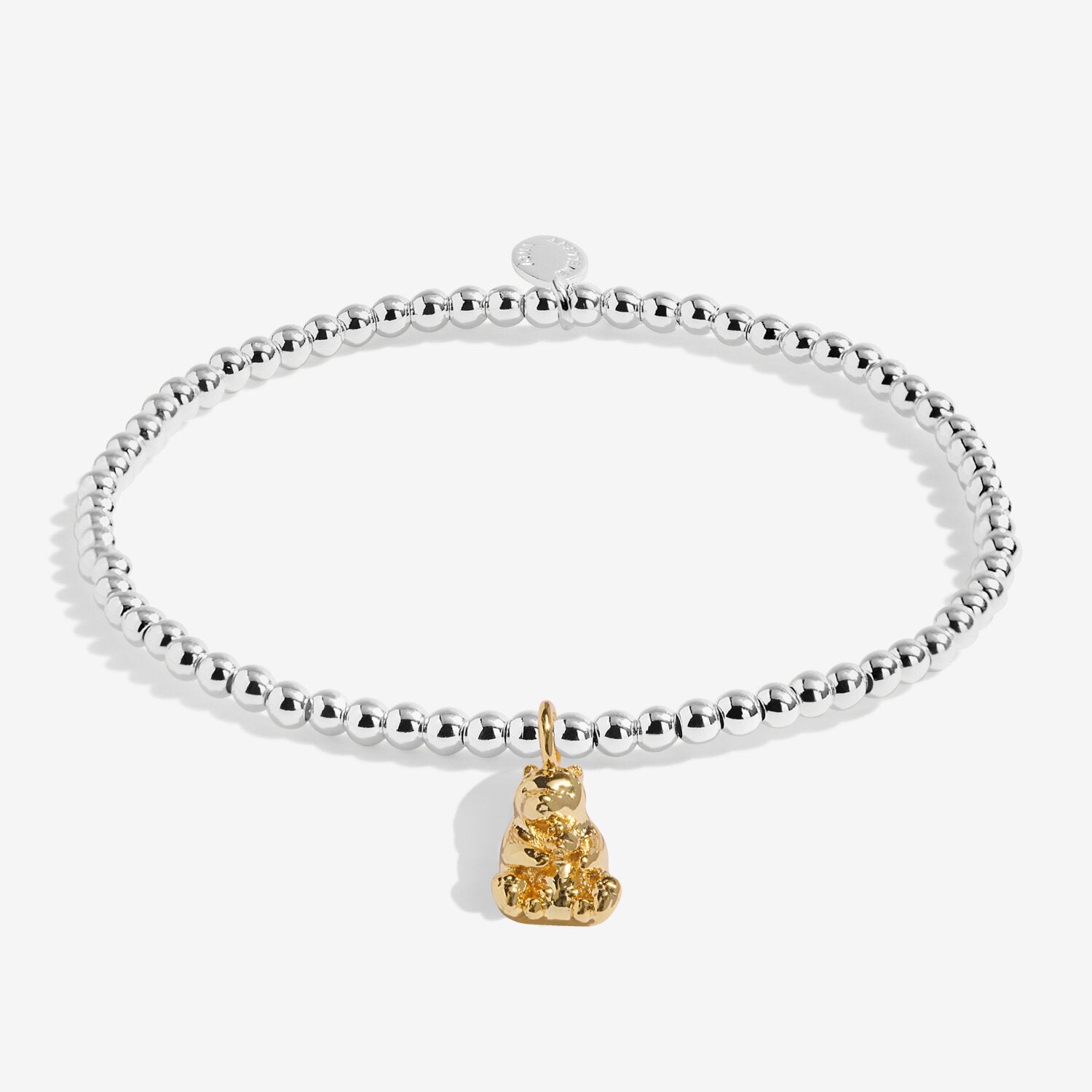 A Little 'Mama Bear' Bracelet In Silver And Gold Plating