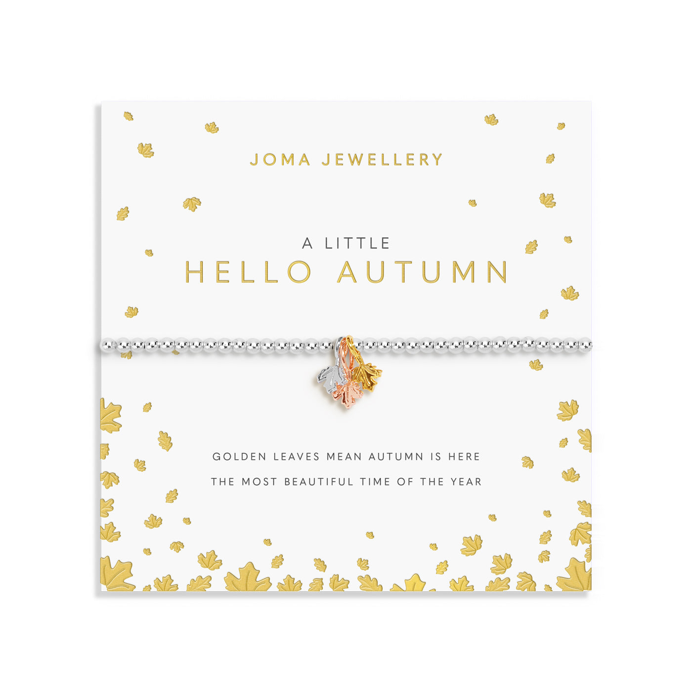 A Little 'Hello Autumn' Silver, Gold & Rose Gold Plated Bracelet