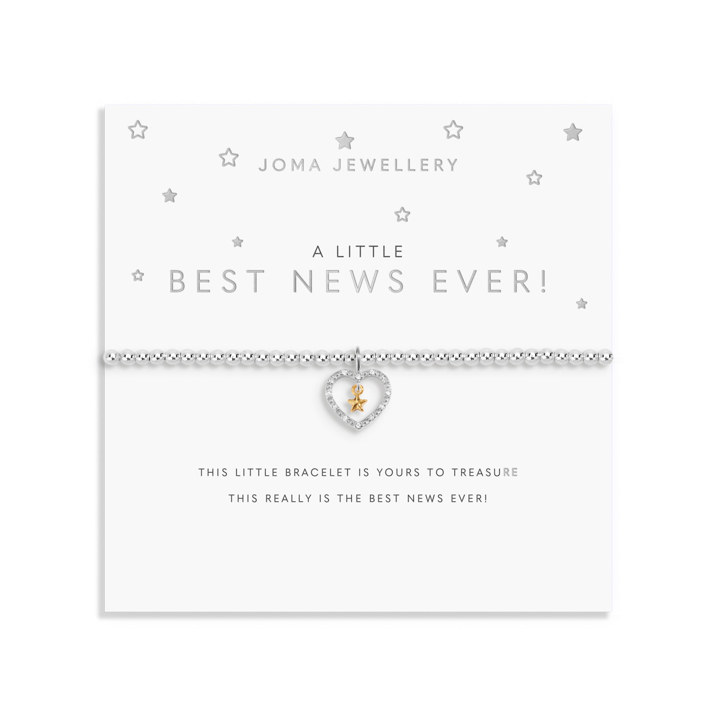 A Little 'Best News Ever!' Silver & Gold Plated Bracelet