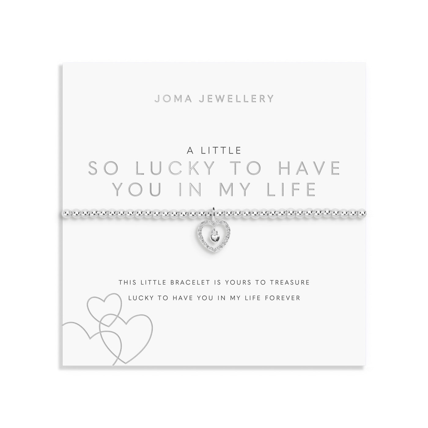 A Little 'So Lucky To Have You In My Life' Silver Plated Bracelet