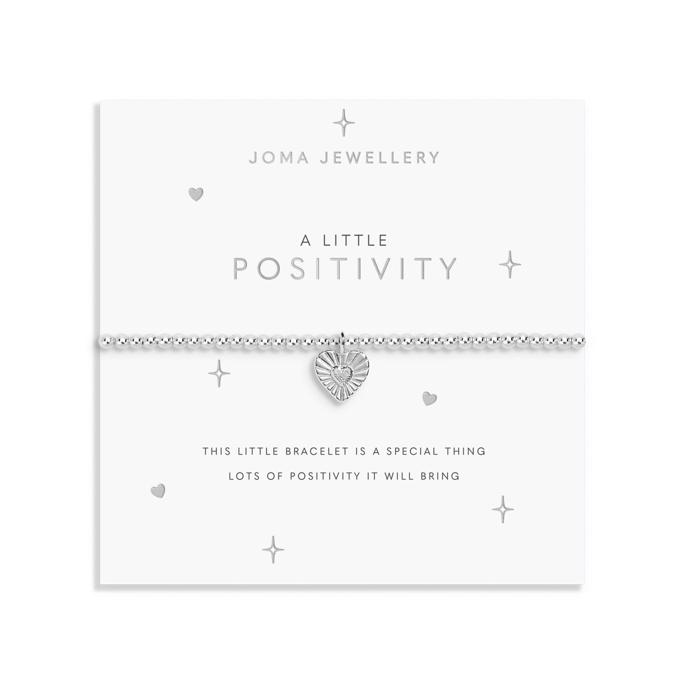 A Little 'Positivity' Silver Plated Bracelet