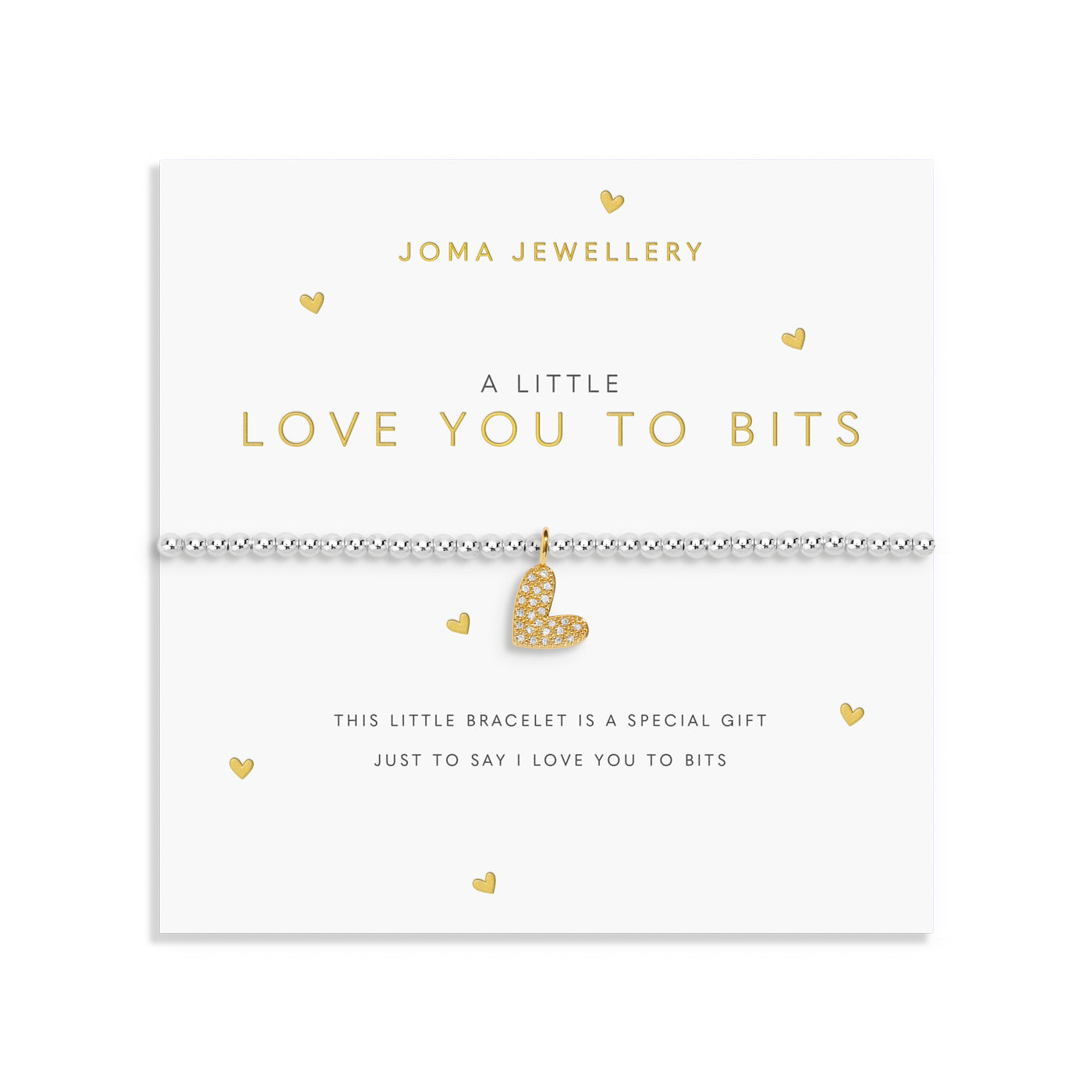 A Little 'Love You To Bits' Silver & Gold Plated Bracelet