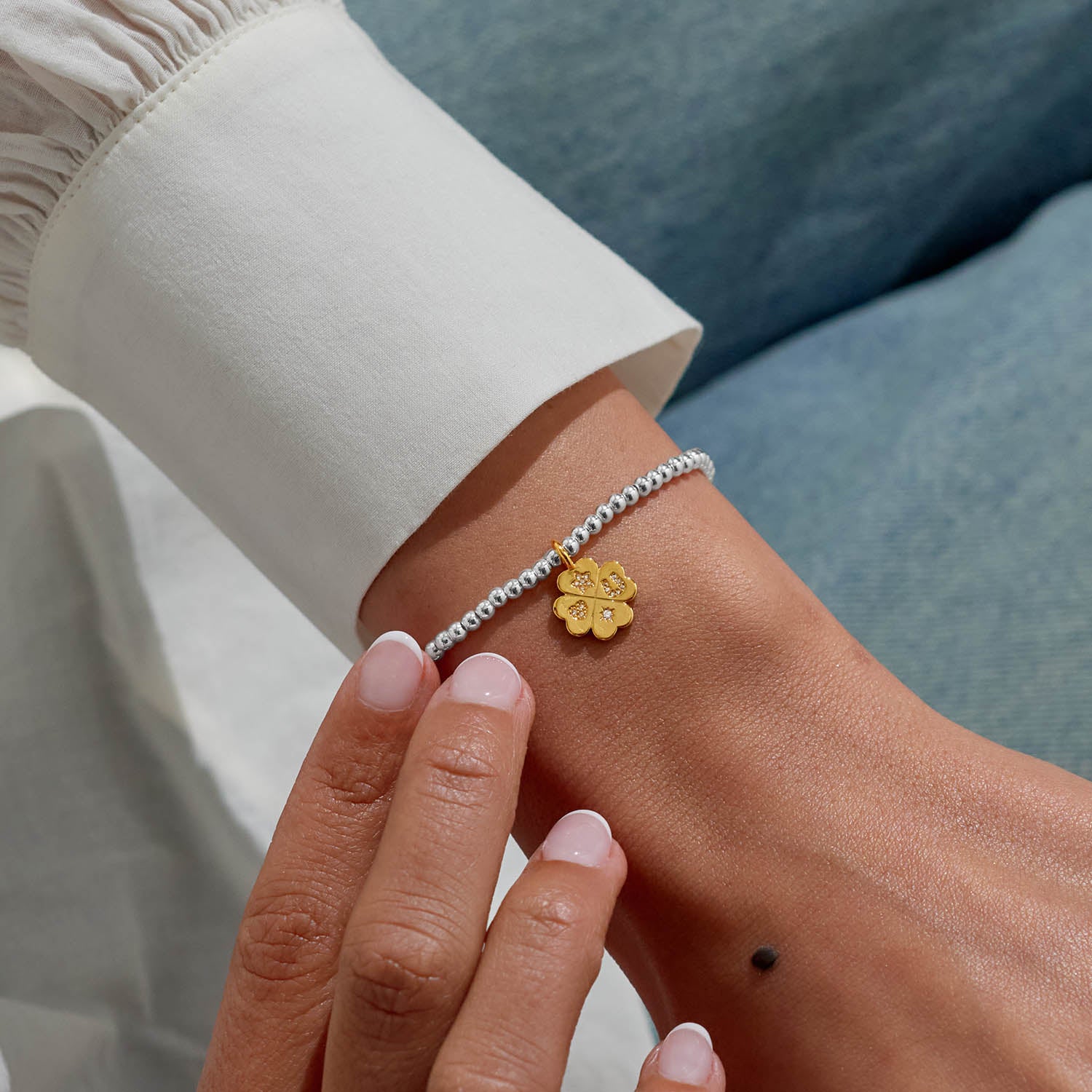 A Little 'Lucky Charm' Silver & Gold Plated Bracelet