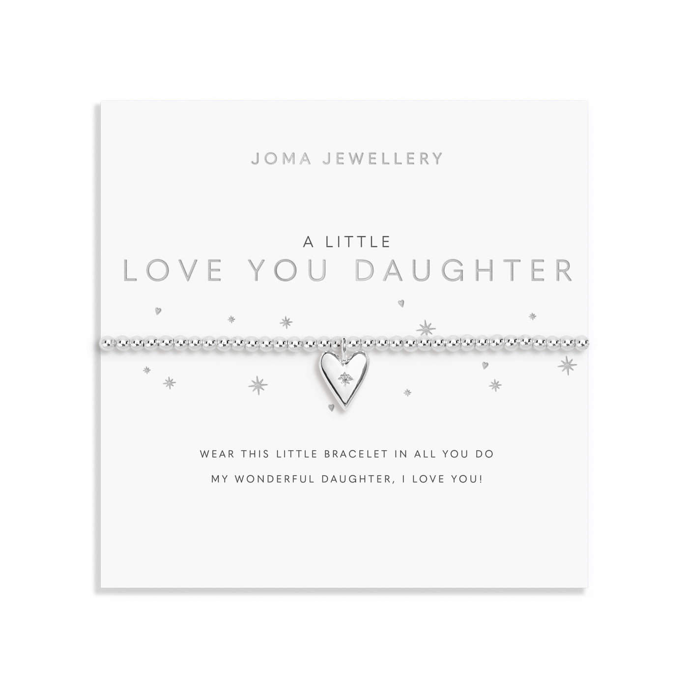 A Little 'Love You Daughter' Silver Plated Bracelet