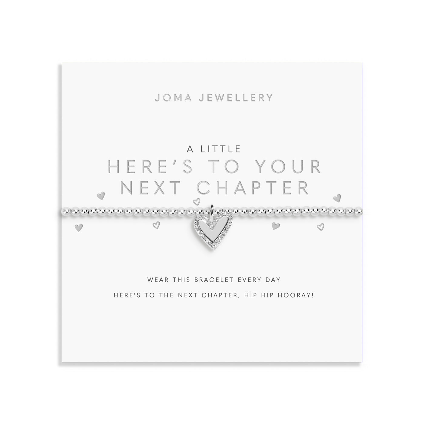 A Little 'Here'S To Your Next Chapter' Silver Plated Bracelet