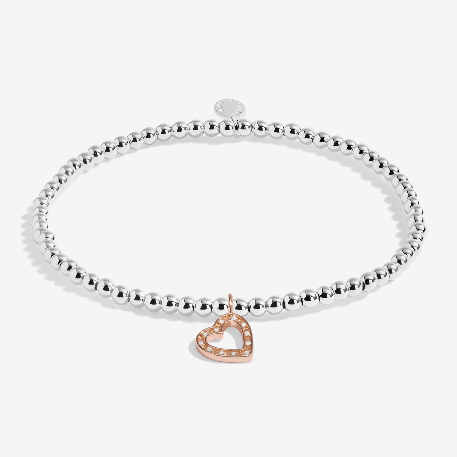 A Little 'Happy Birthday Beautiful' Silver & Rose Gold Plated Bracelet