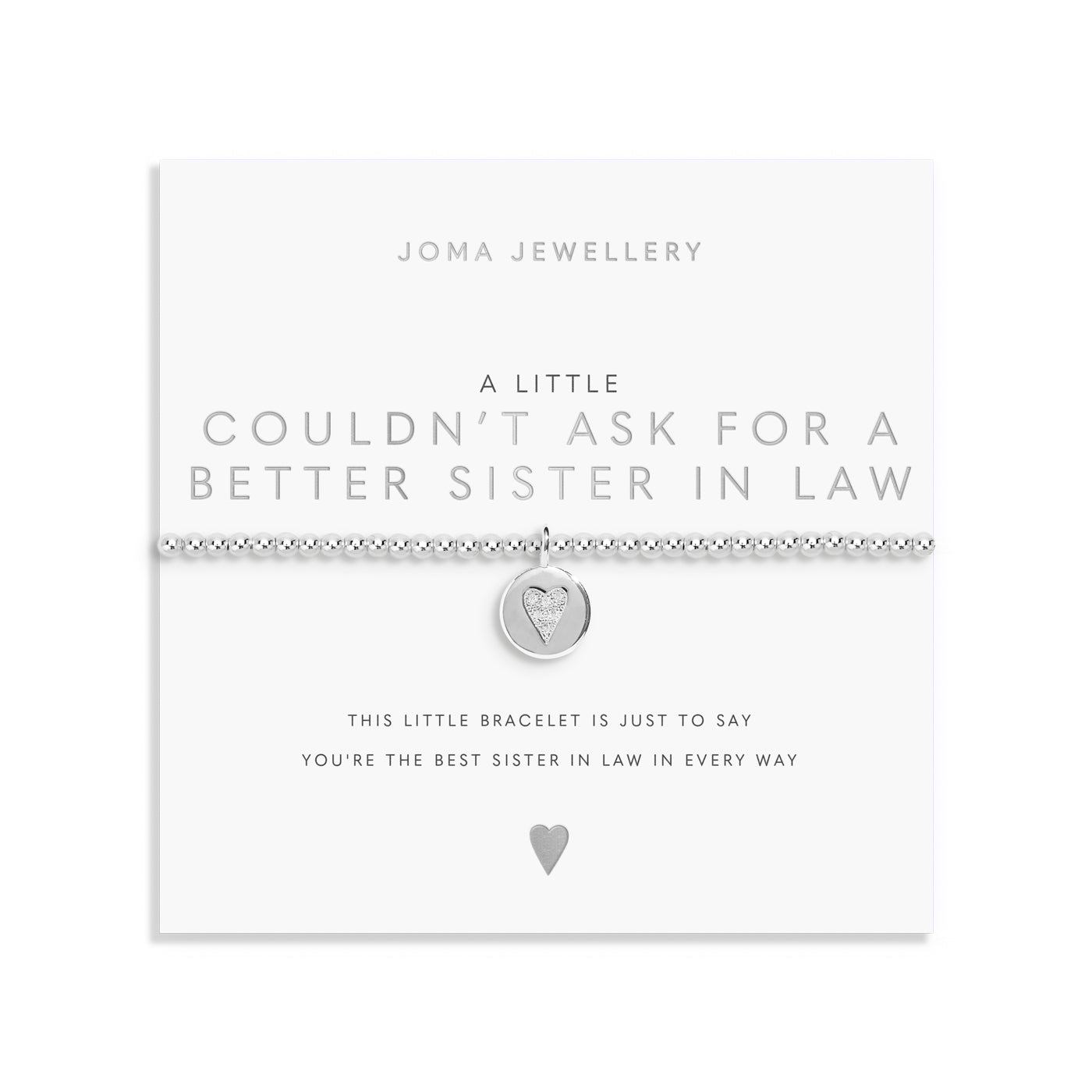 A Little 'Couldn'T Ask For A Better Sister In Law' Silver Plated Bracelet