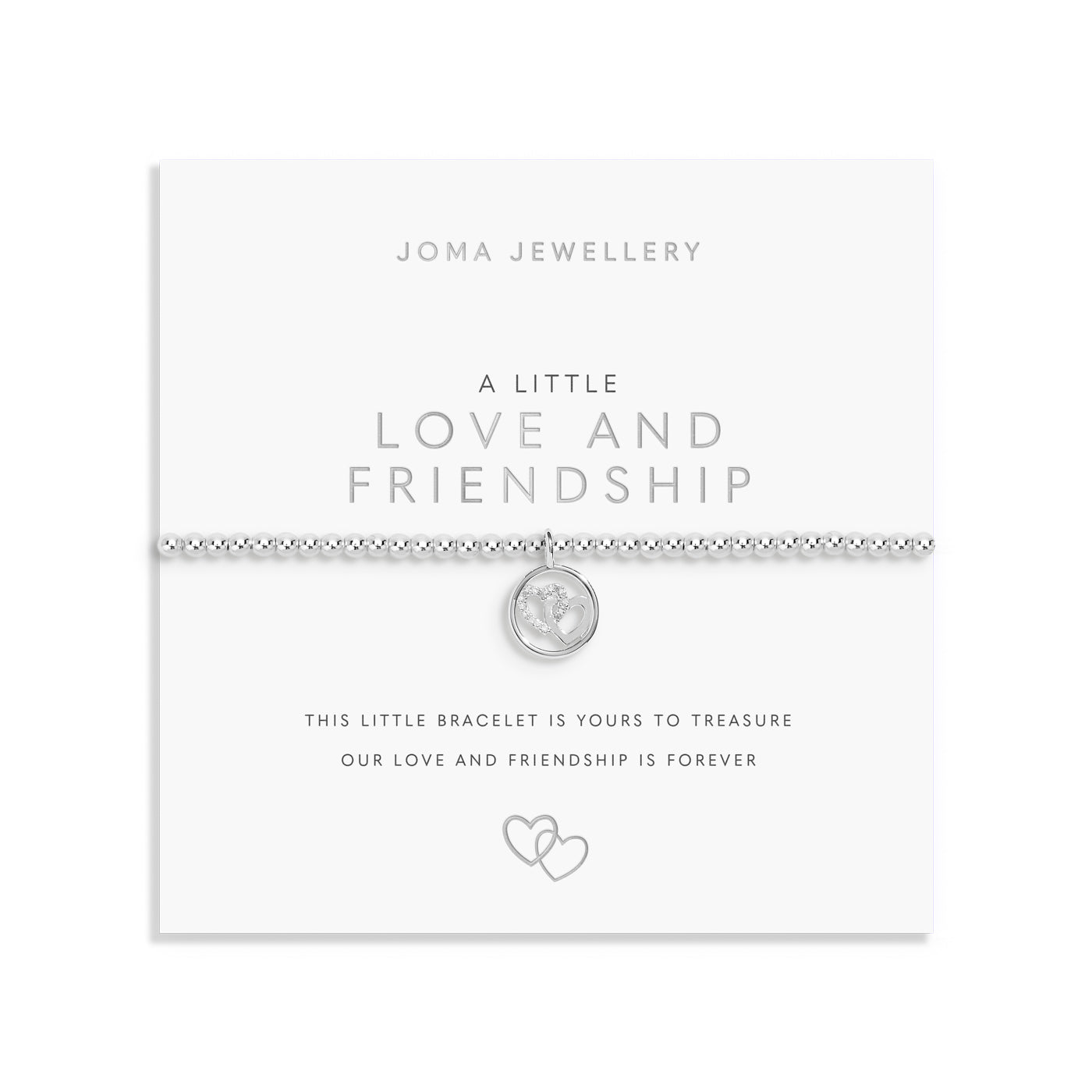 A Little 'Love And Friendship' Silver Plated Bracelet