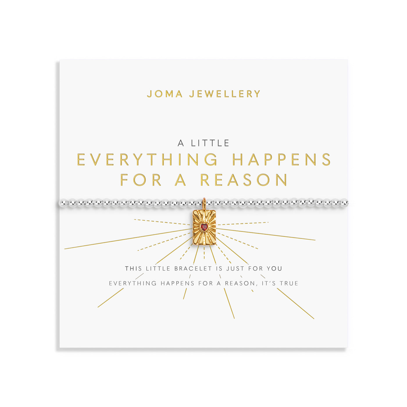 A Little 'Everything Happens For A Reason' Silver & Gold Plated Bracelet