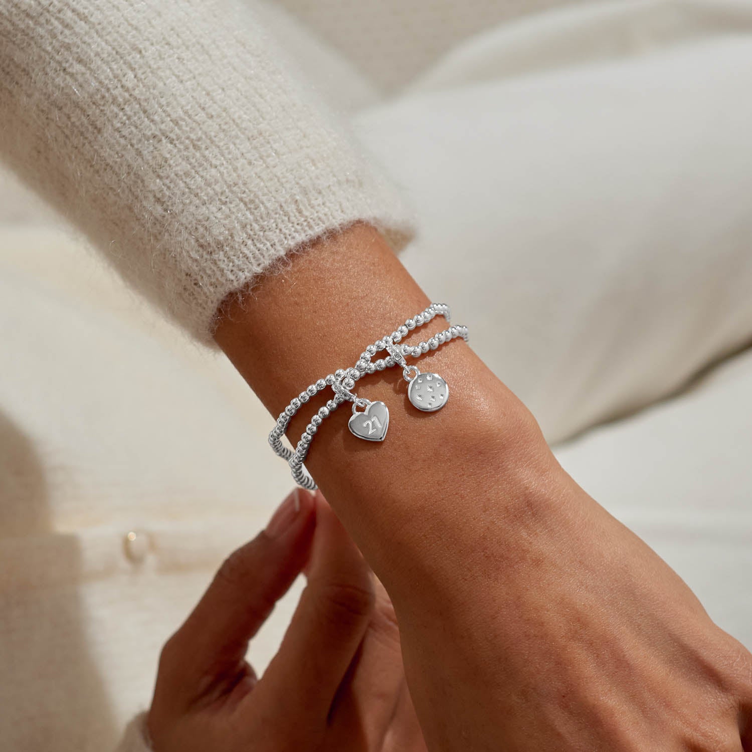 Infinity Bracelets '21St Birthday' Silver Plated Linked Bracelets