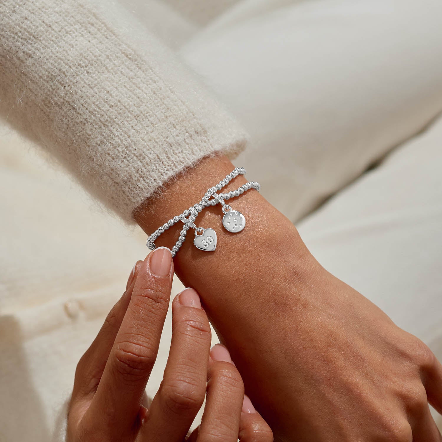 Infinity Bracelets '30Th Birthday' Silver Plated Linked Bracelets