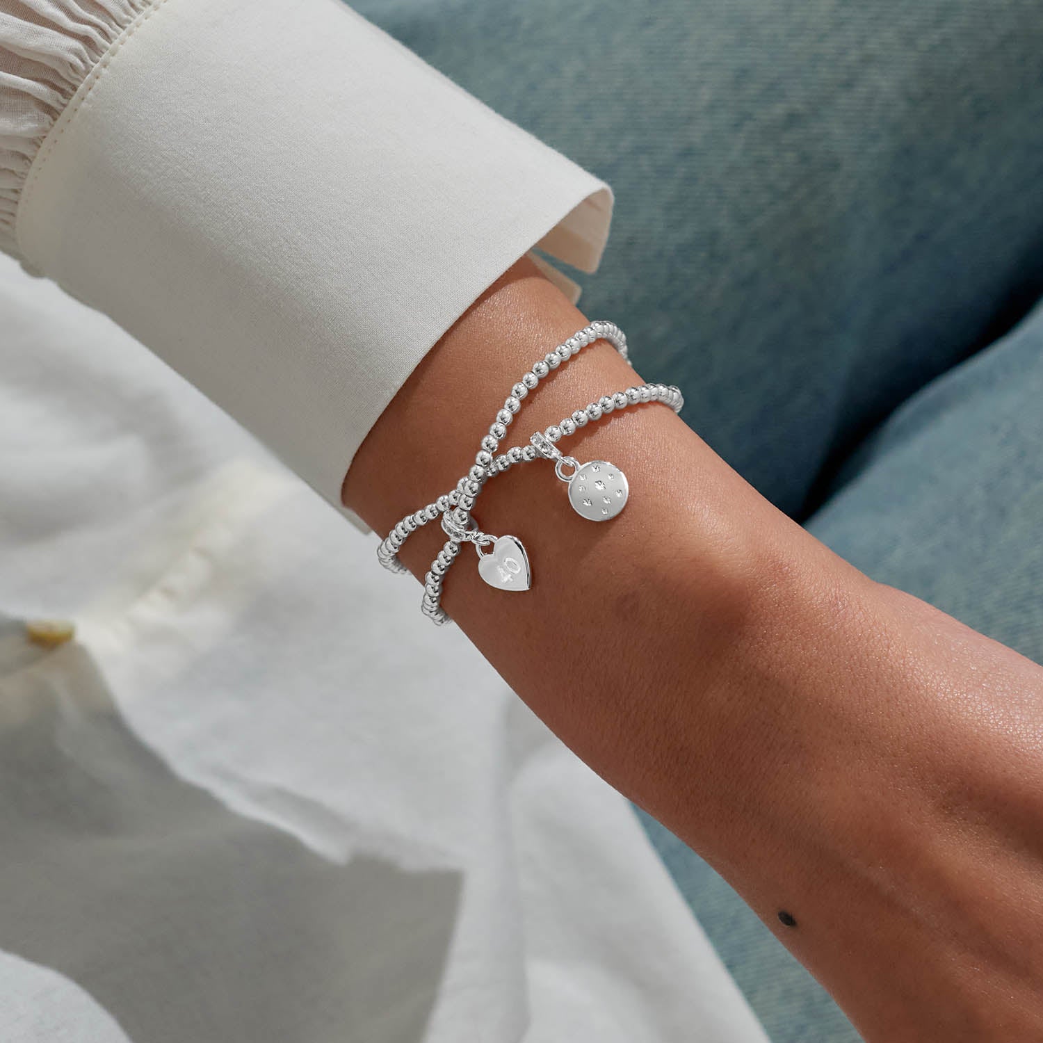 Infinity Bracelets '40Th Birthday' Silver Plated Linked Bracelets