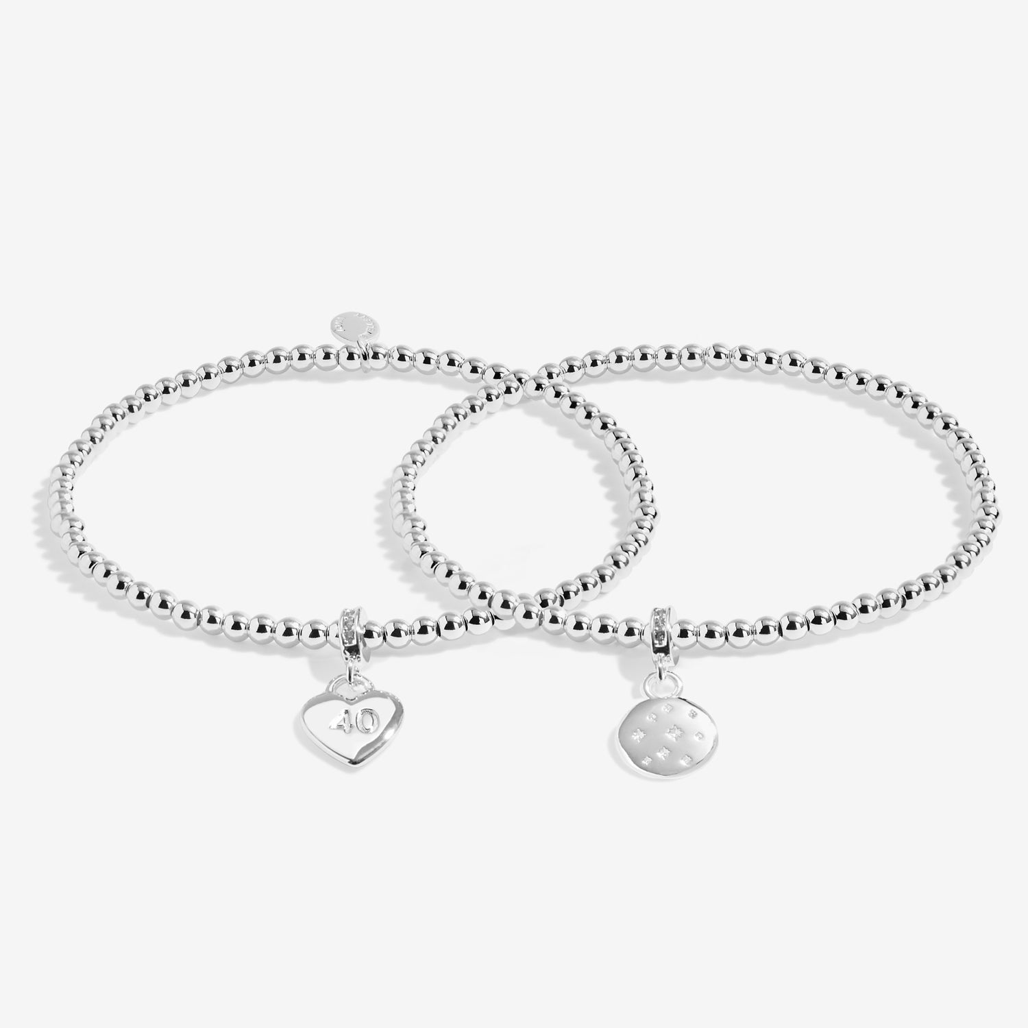 Infinity Bracelets '40Th Birthday' Silver Plated Linked Bracelets