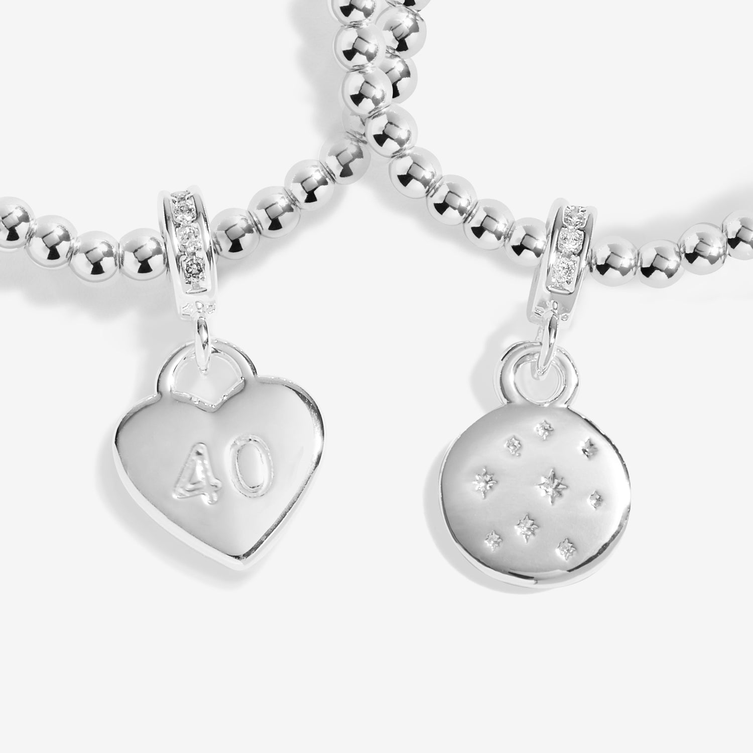 Infinity Bracelets '40Th Birthday' Silver Plated Linked Bracelets