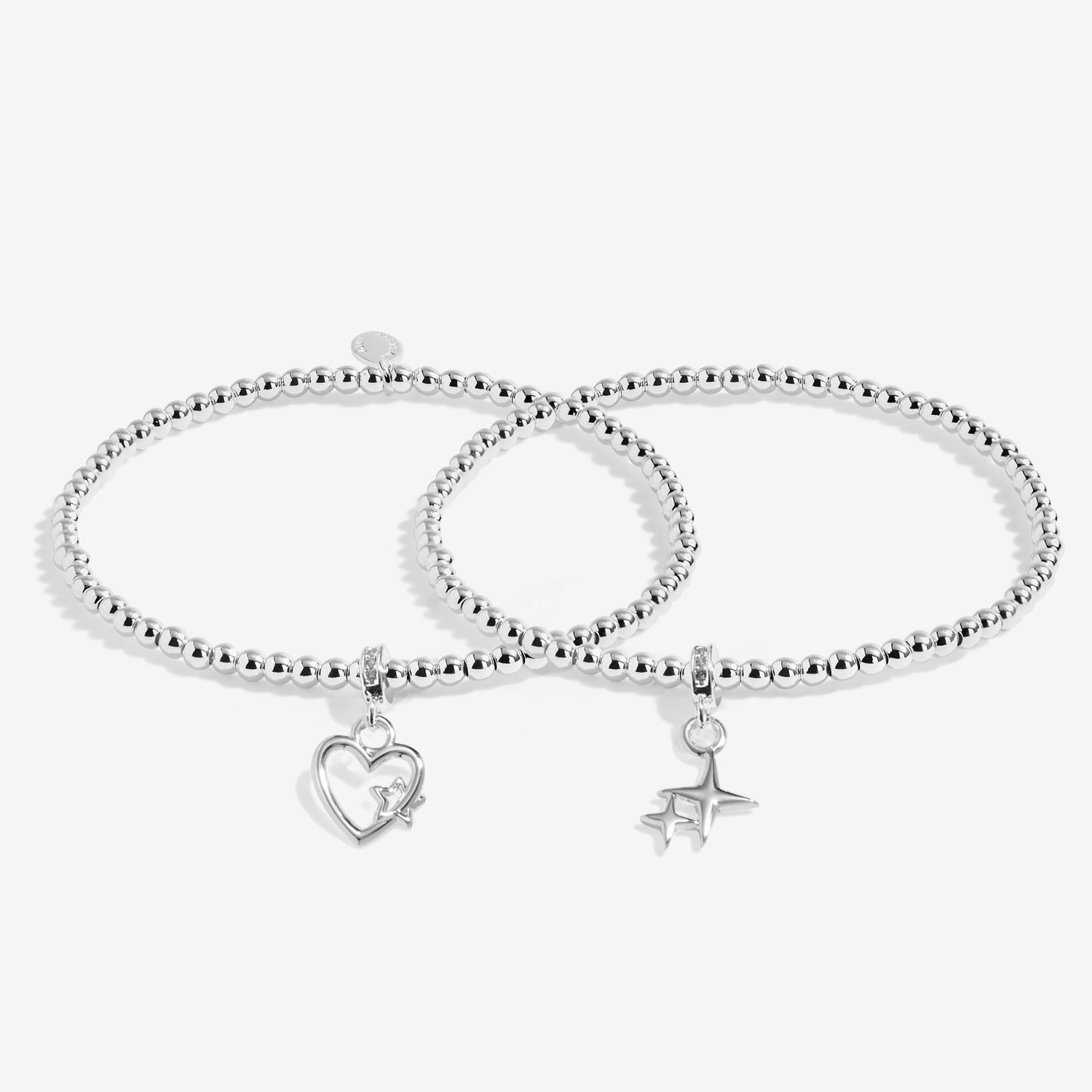 Infinity Bracelets 'Christmas Wishes' Silver Plated Linked Bracelets