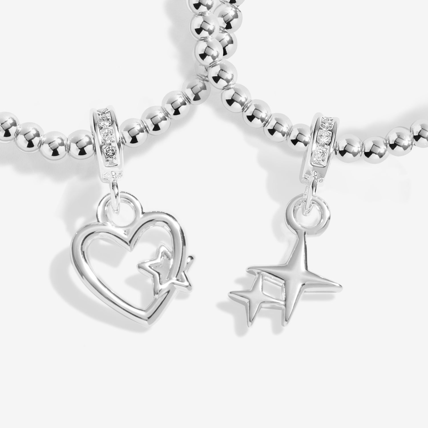 Infinity Bracelets 'Christmas Wishes' Silver Plated Linked Bracelets