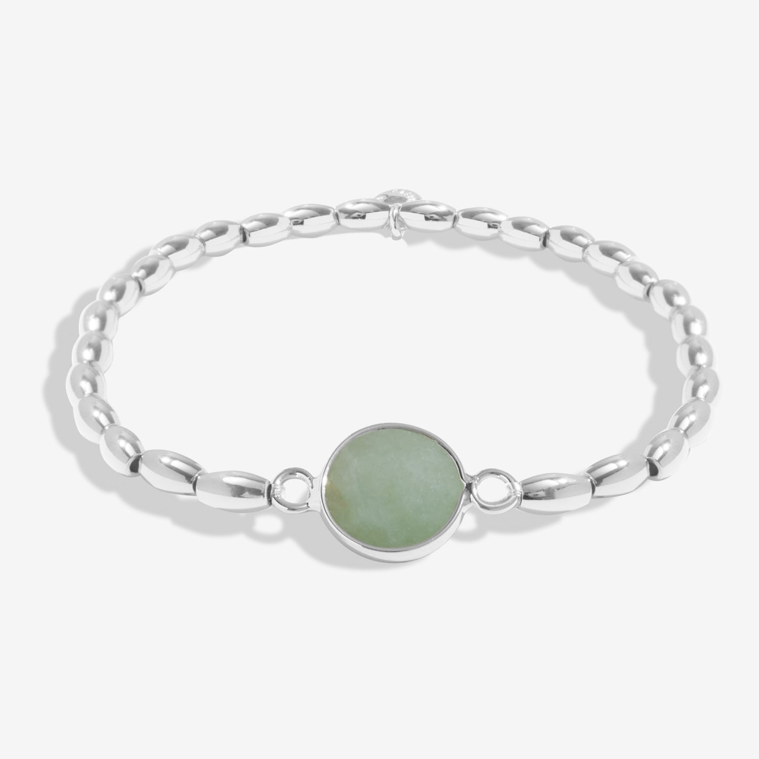 Serenity Stones 'Aventurine' Silver Plated Bracelet