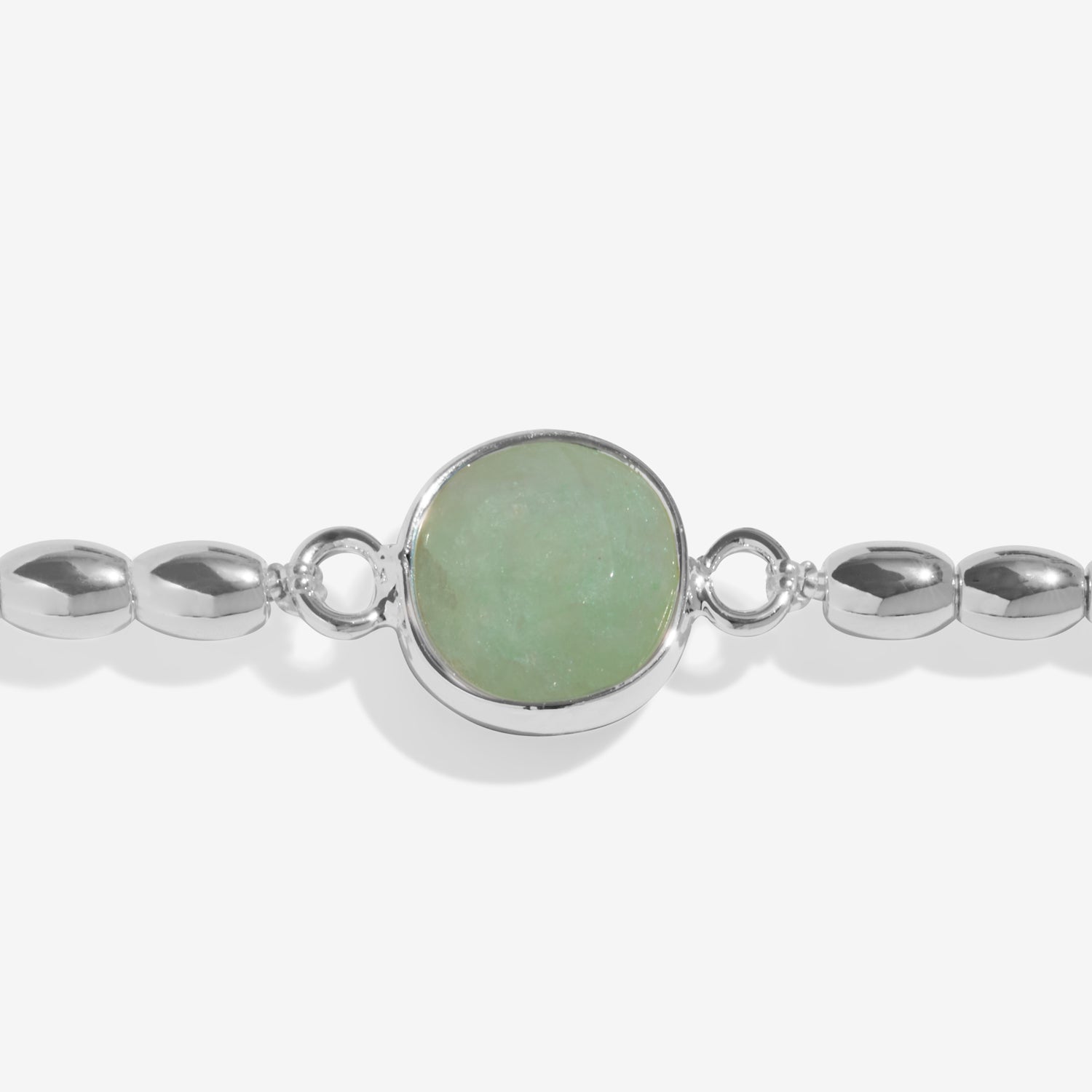 Serenity Stones 'Aventurine' Silver Plated Bracelet