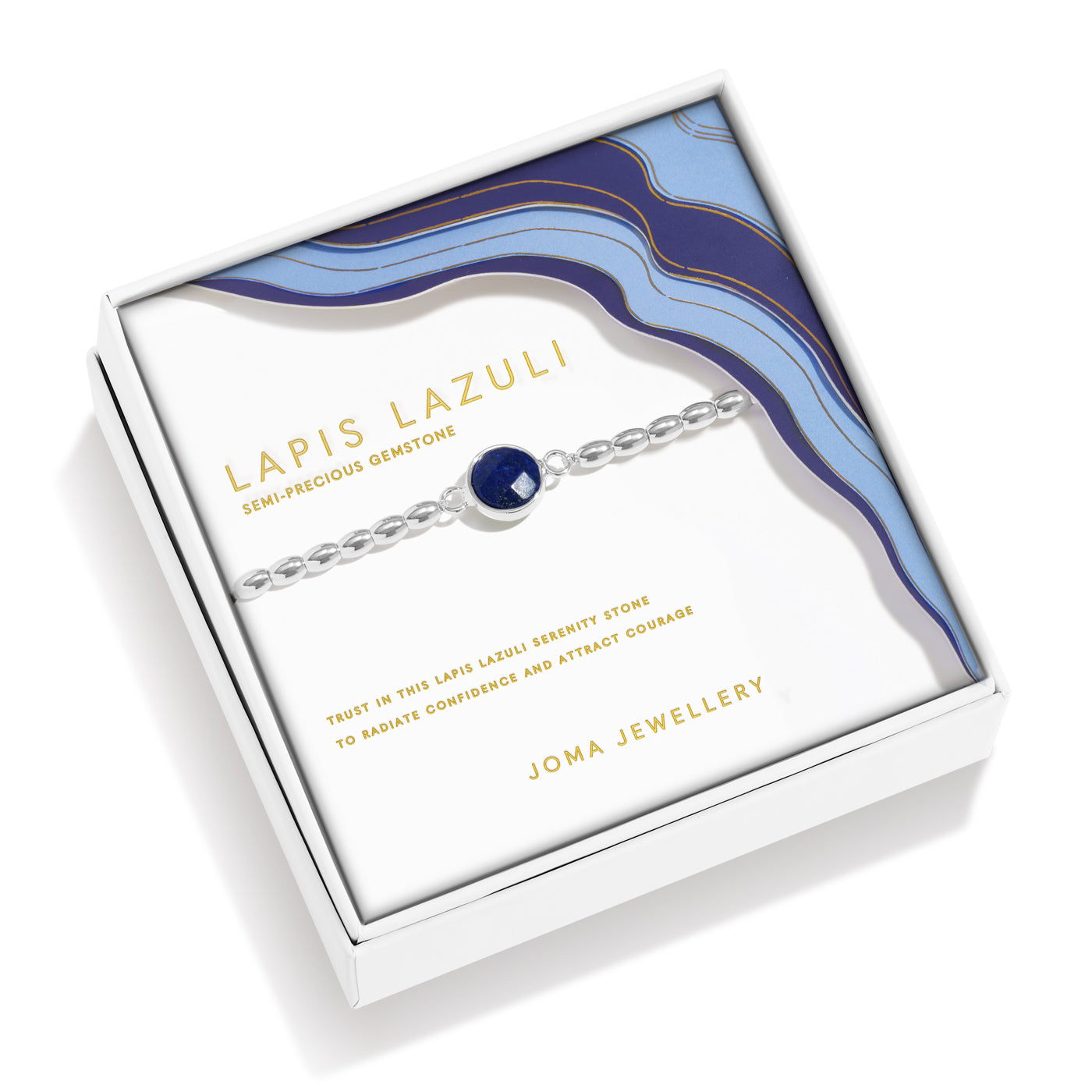 Serenity Stones 'Lapis Lazuli' Silver Plated Bracelet