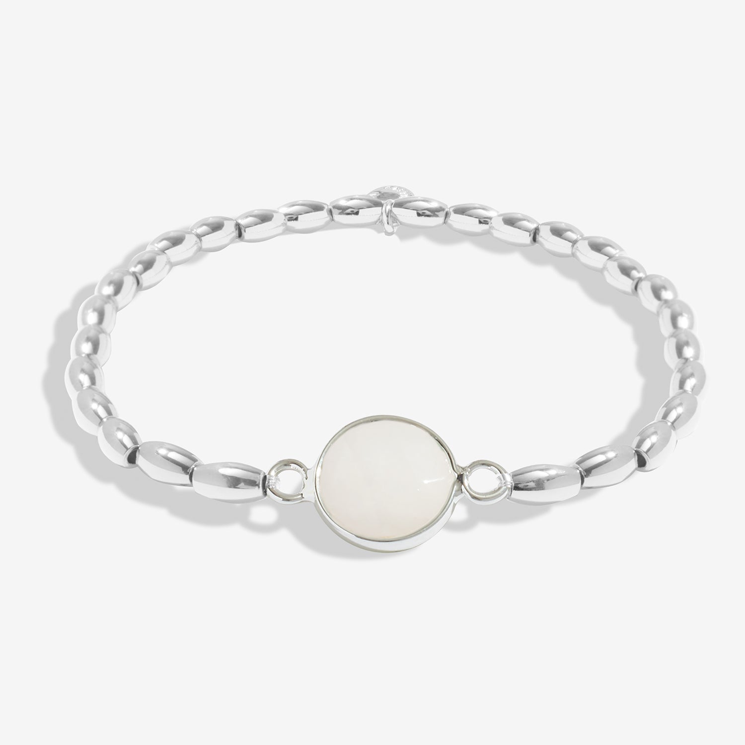 Serenity Stones 'White Jade' Silver Plated Bracelet