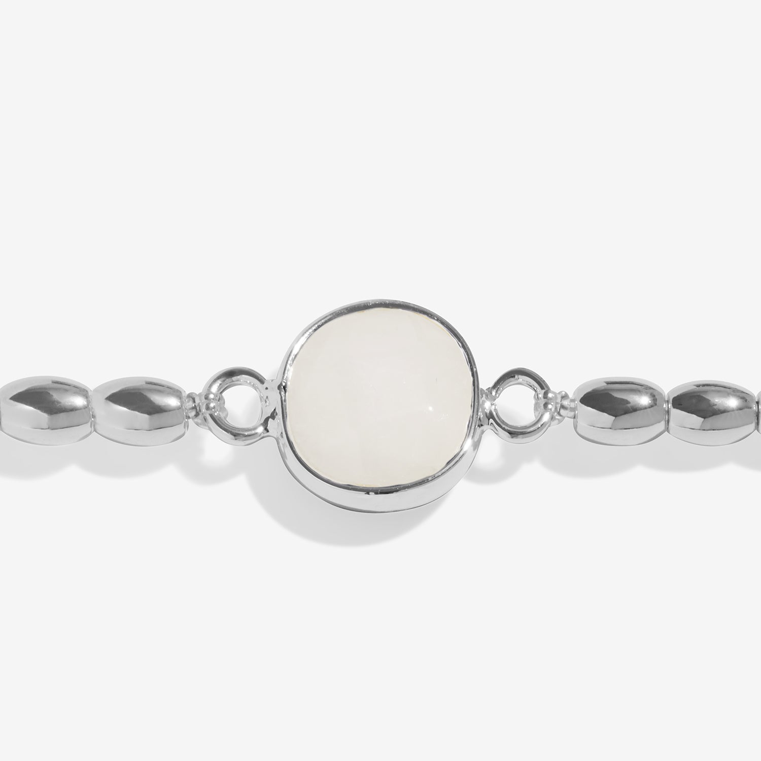 Serenity Stones 'White Jade' Silver Plated Bracelet
