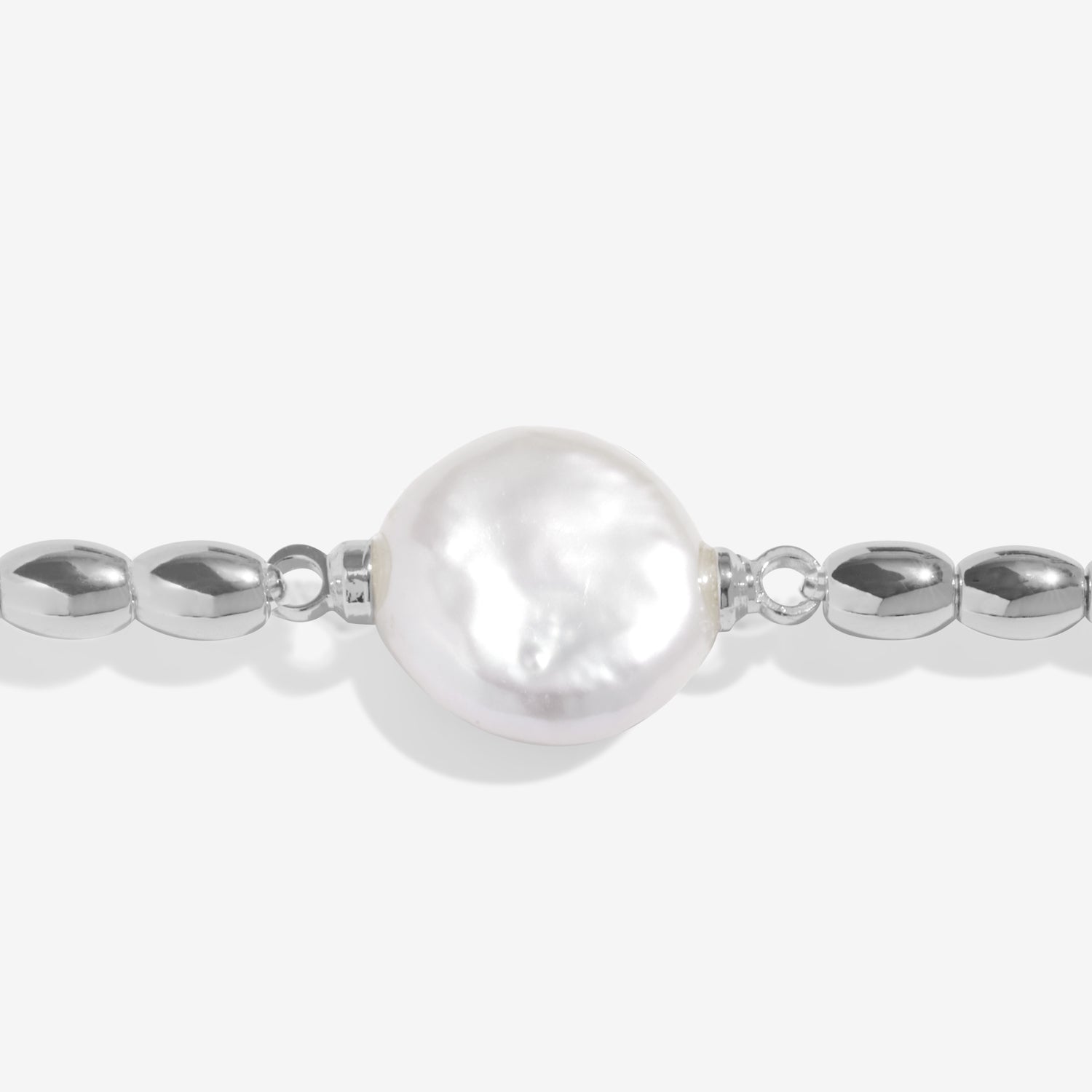 Serenity Stones 'Freshwater Cultured Pearl' Silver Plated Bracelet