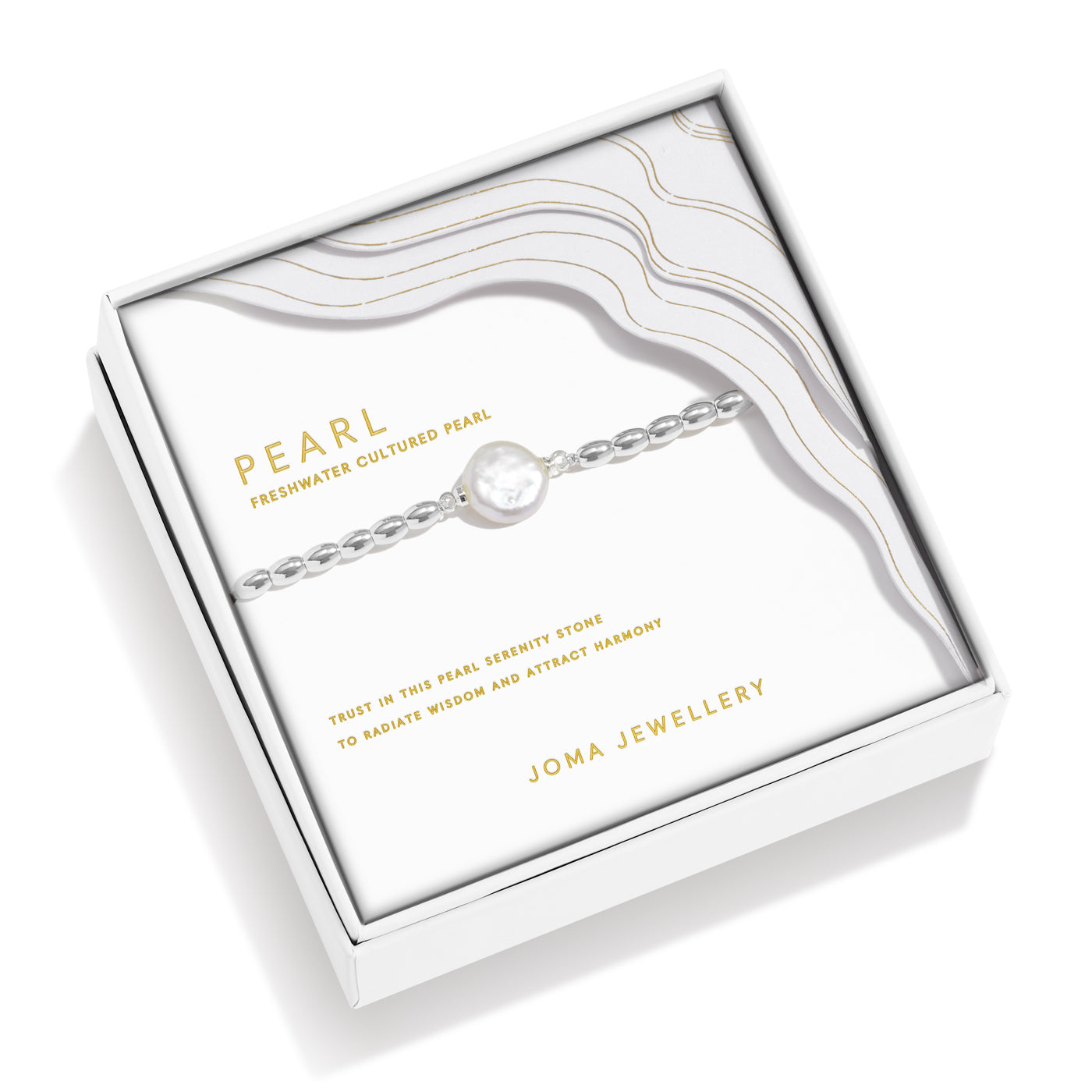 Serenity Stones 'Freshwater Cultured Pearl' Silver Plated Bracelet