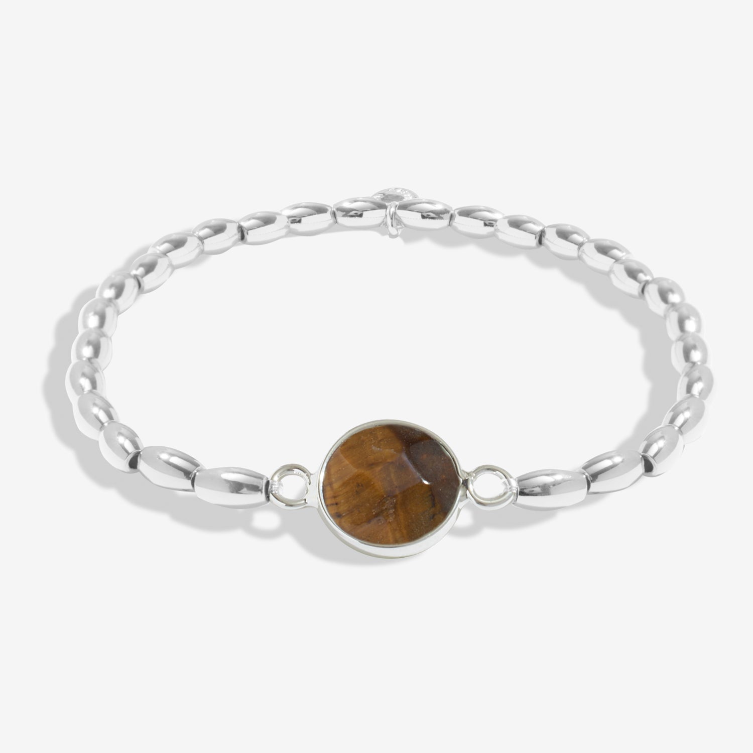 Serenity Stones 'Tiger'S Eye' Silver Plated Bracelet