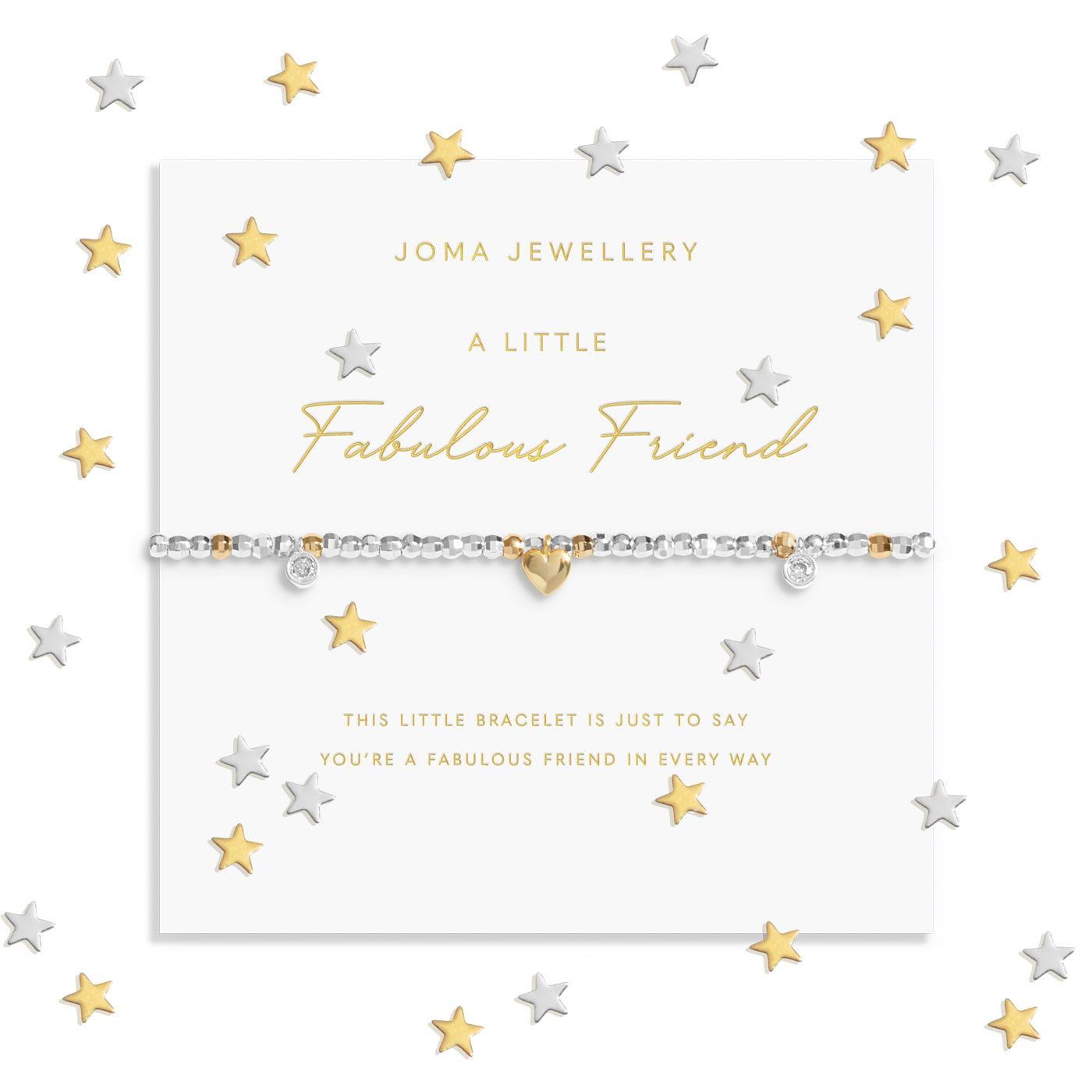 Sparkle Confetti A Little 'Fabulous Friend' Silver & Gold Plated Bracelet