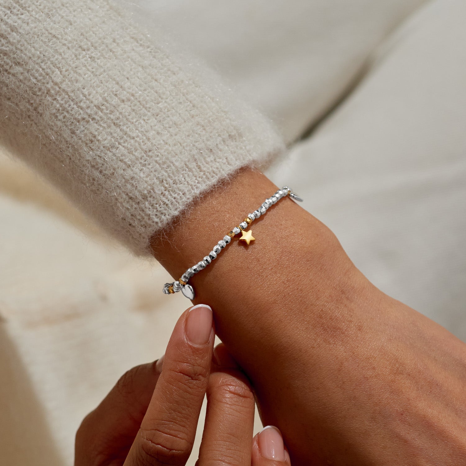 Sparkle Confetti A Little 'Merry Christmas' Silver & Gold Plated Bracelet