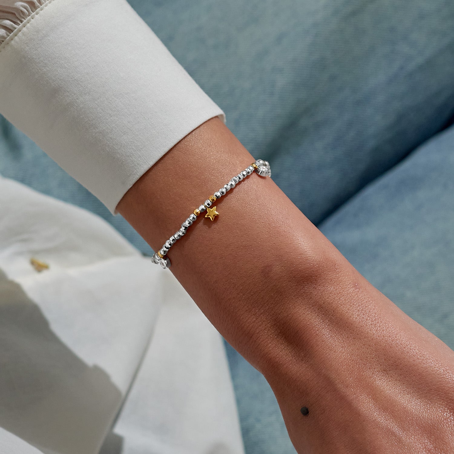 Sparkle Confetti A Little 'One In A Million' Silver & Gold Plated Bracelet