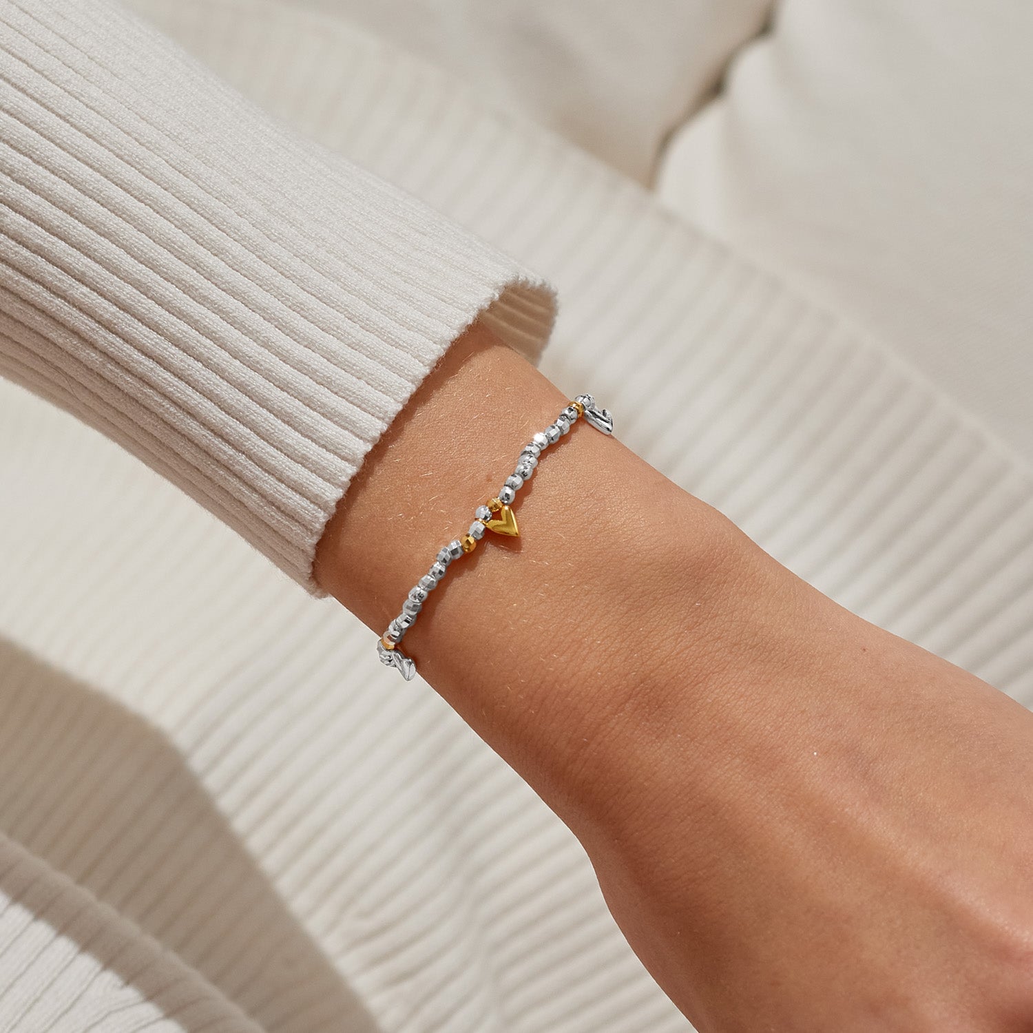 Sparkle Confetti A Little 'Love And Wishes' Silver & Gold Plated Bracelet