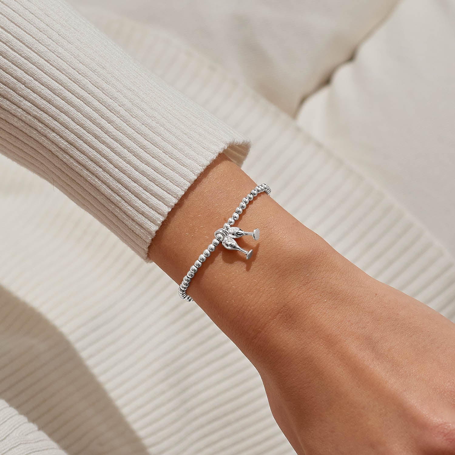 Christmas A Little 'Christmas Cheers' Silver Plated Bracelet