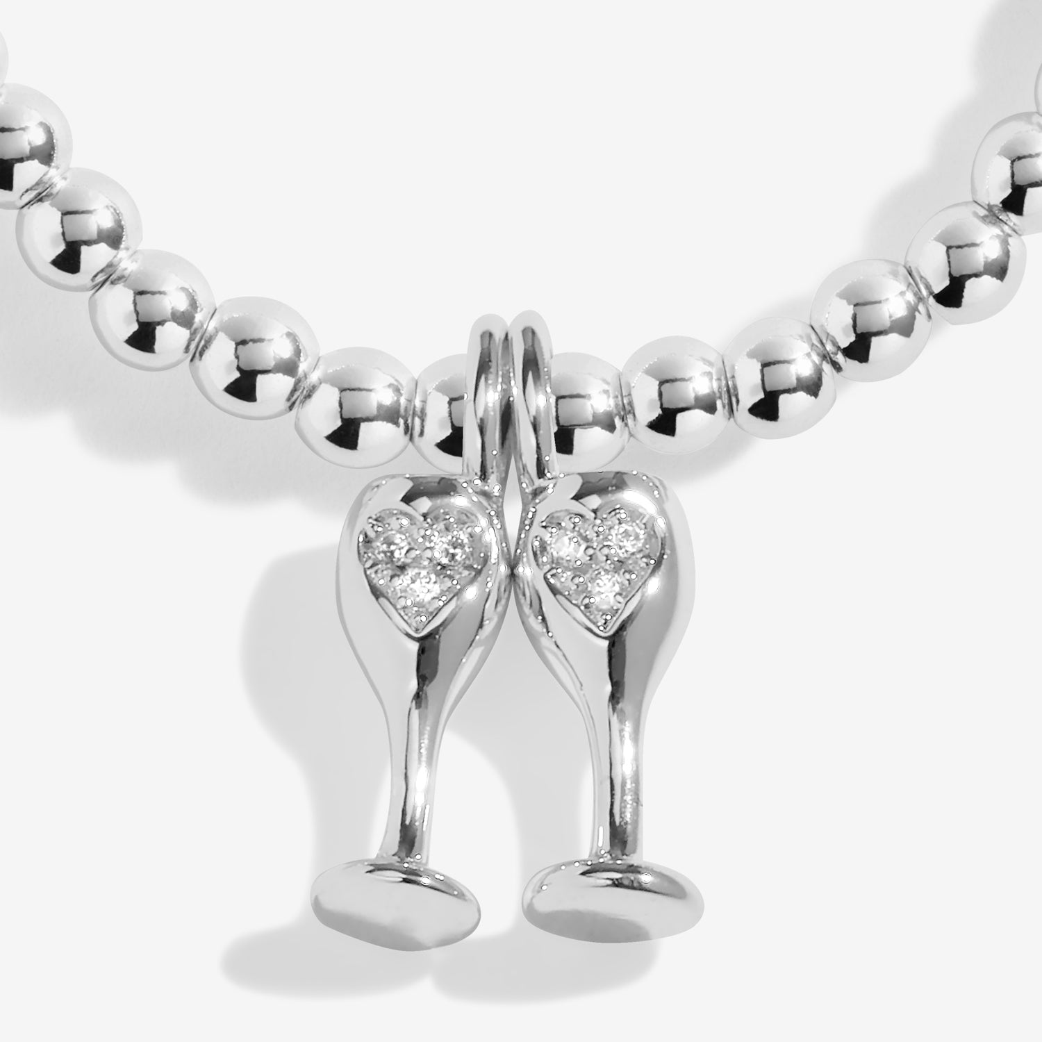 Christmas A Little 'Christmas Cheers' Silver Plated Bracelet