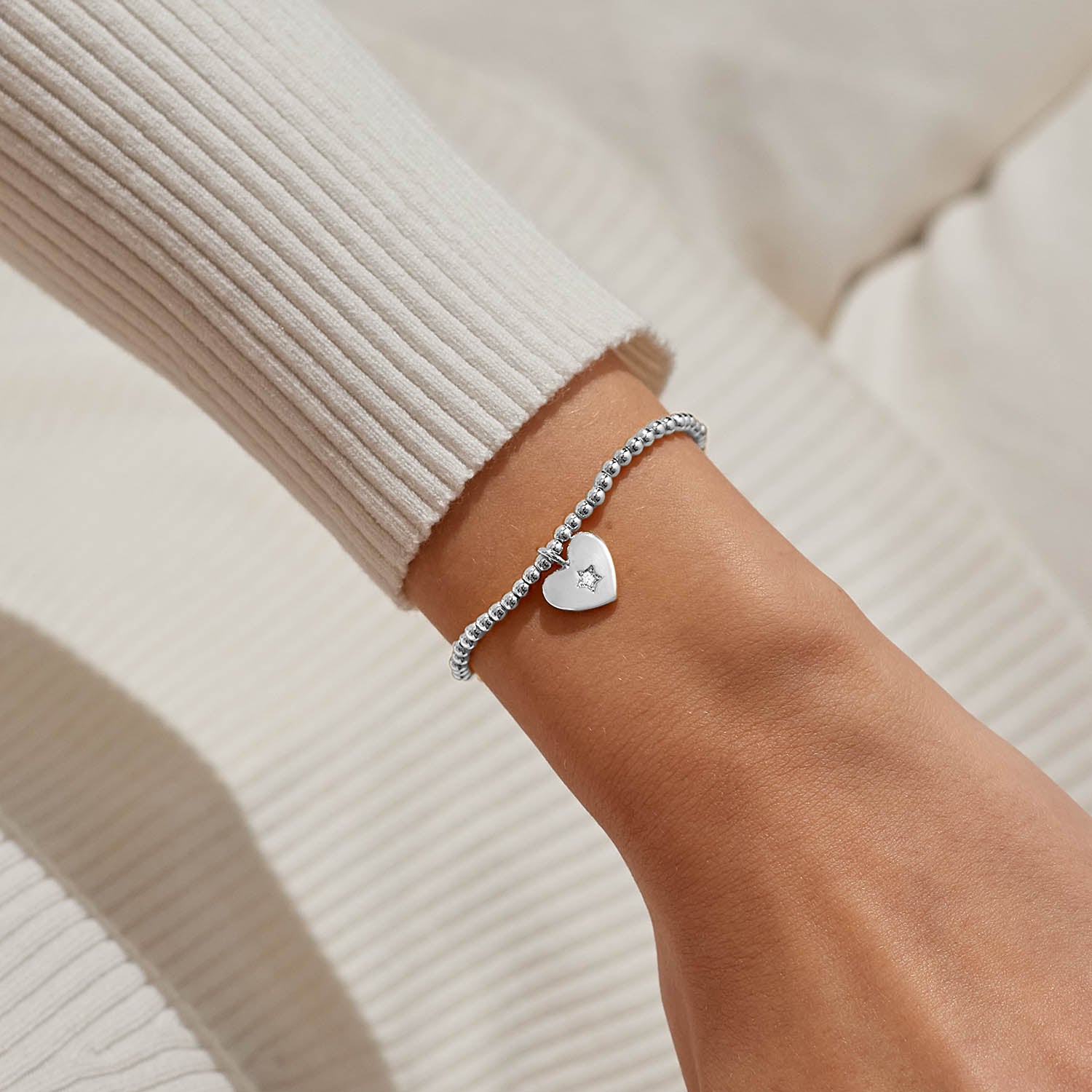Christmas A Little 'Peace, Love And Joy' Silver Plated Bracelet