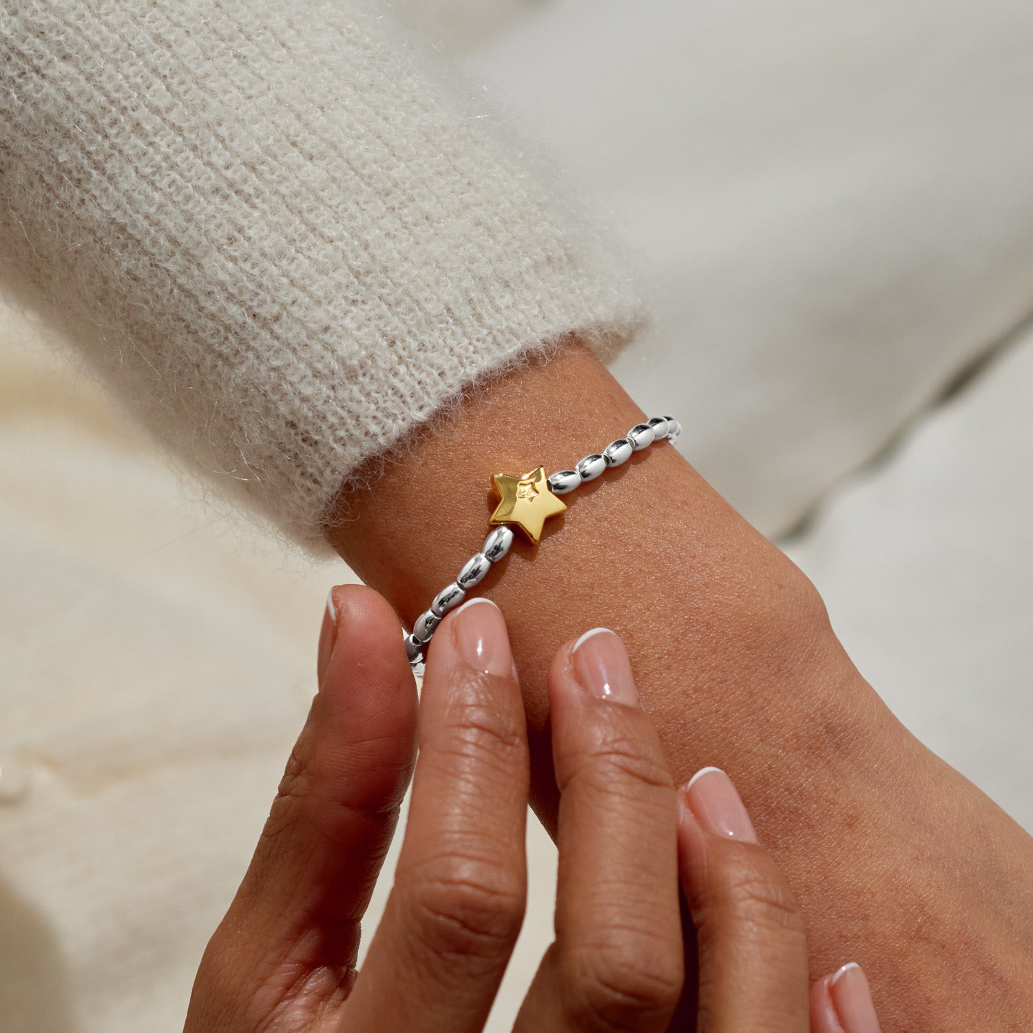 Christmas Wish 'Merry Christmas' Silver & Gold Plated Bracelet