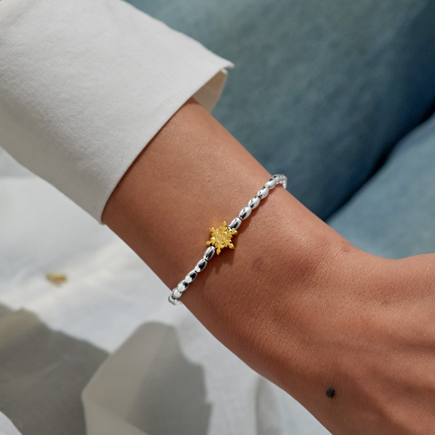 Christmas Wish 'Winter Wishes' Silver & Gold Plated Bracelet