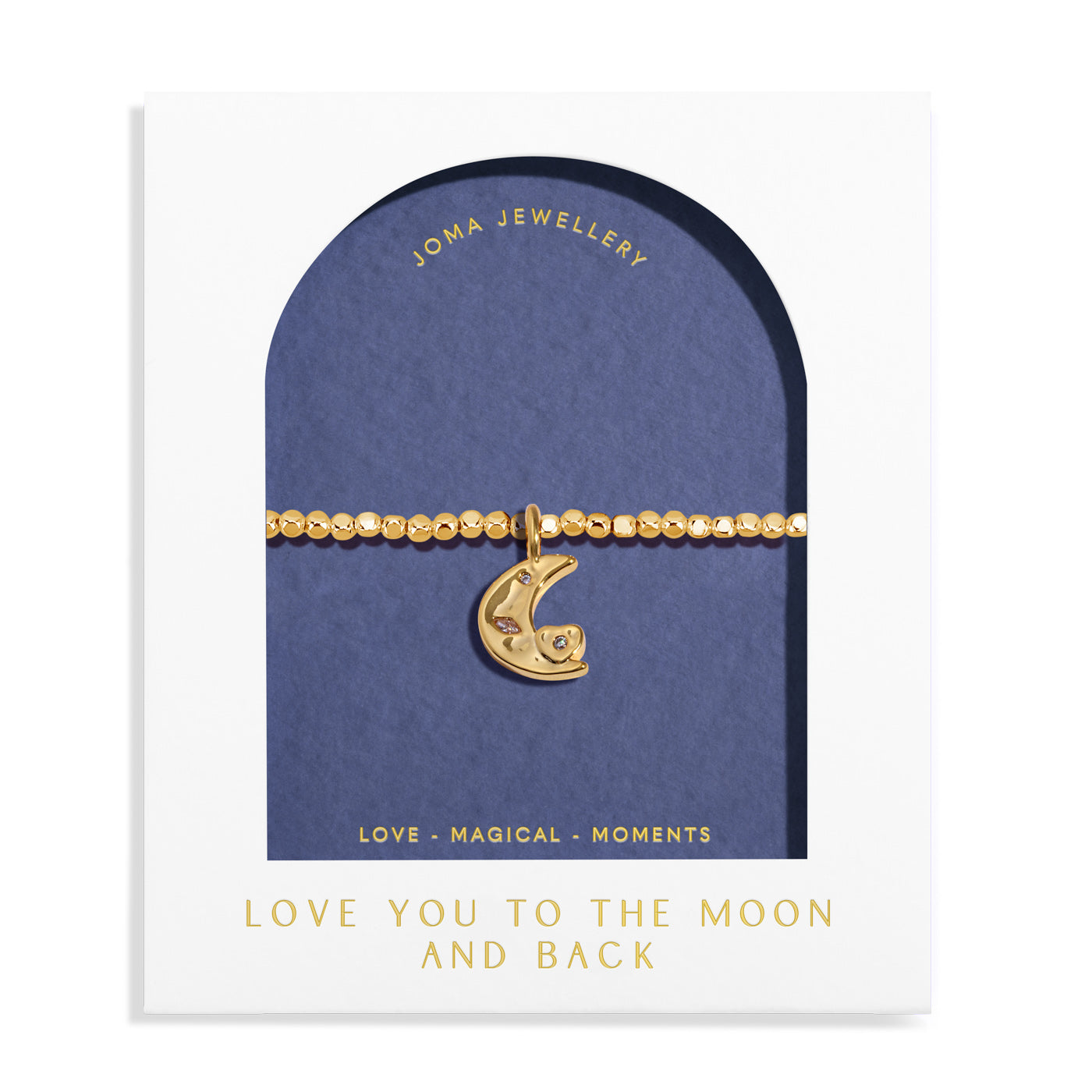 Dolce Vita 'Love You To The Moon And Back' Gold Plated Bracelet