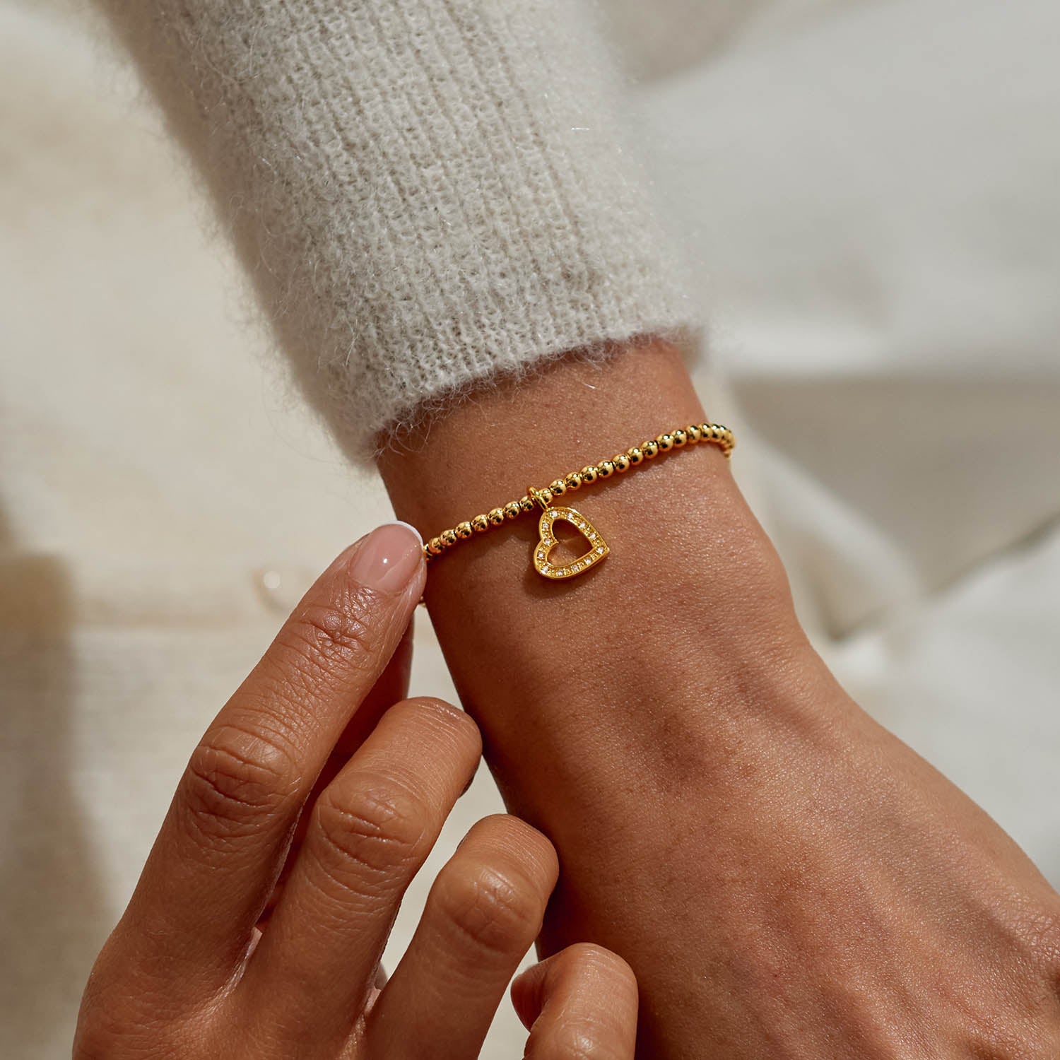 Gold A Little 'Happy Birthday Beautiful' Gold Plated Bracelet
