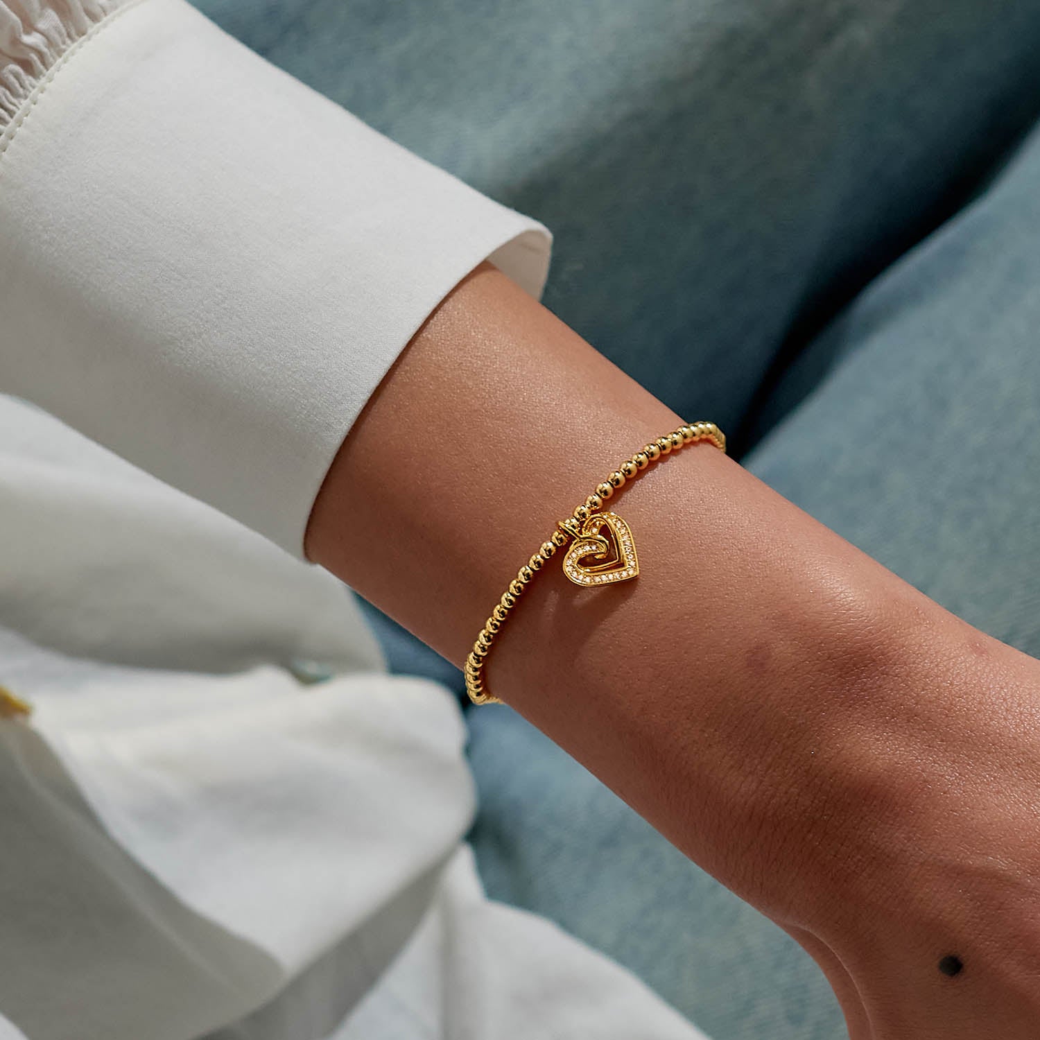 Gold A Little 'Forever Thankful You're My Friend' Gold Plated Bracelet