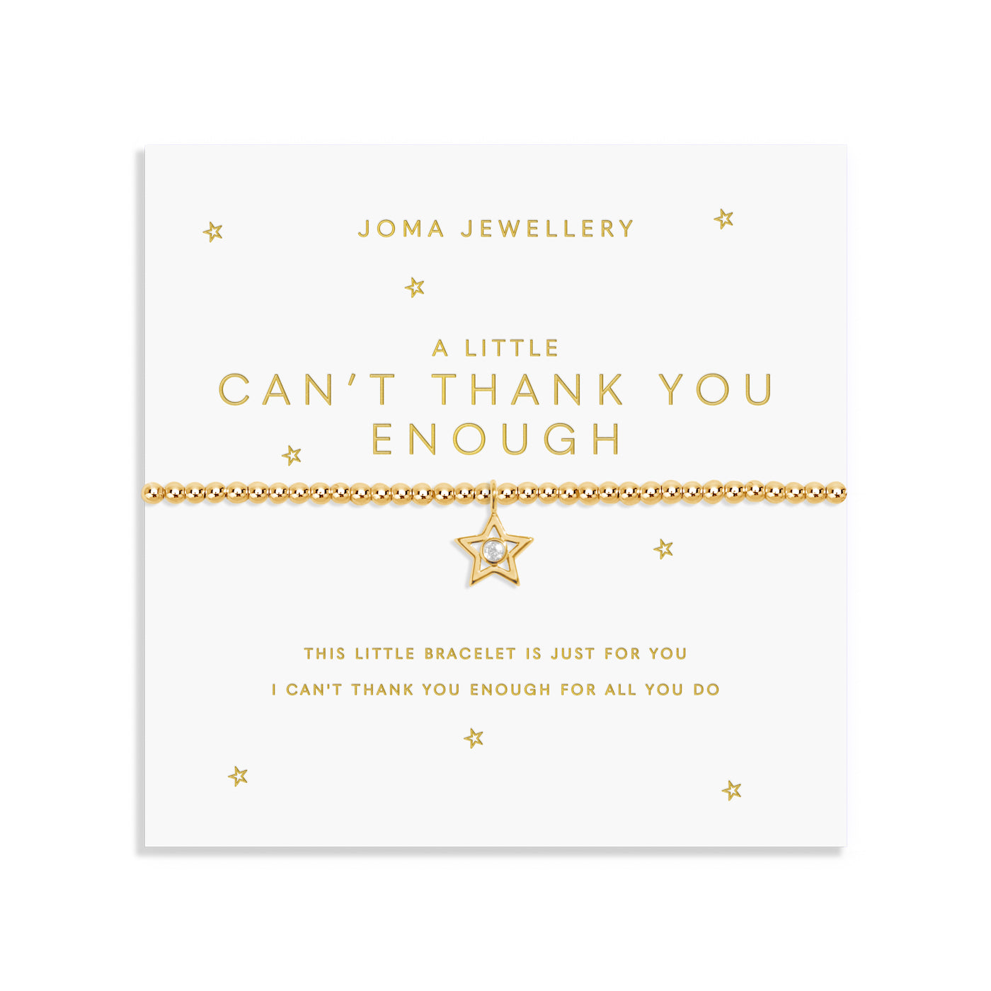 Gold A Little 'Can't Thank You Enough' Gold Plated Bracelet
