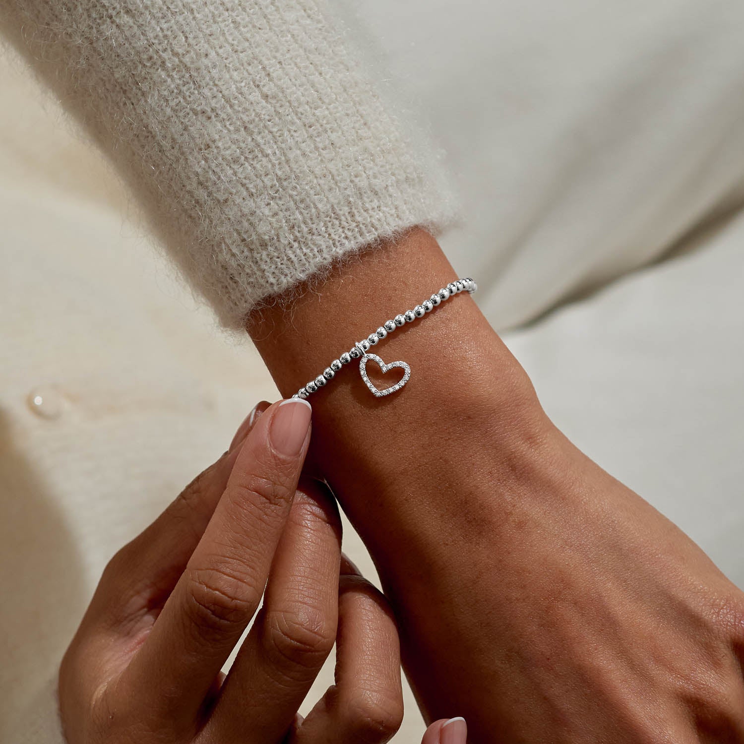 Christmas A Little 'Merry Christmas Super Sister' Silver Plated Bracelet