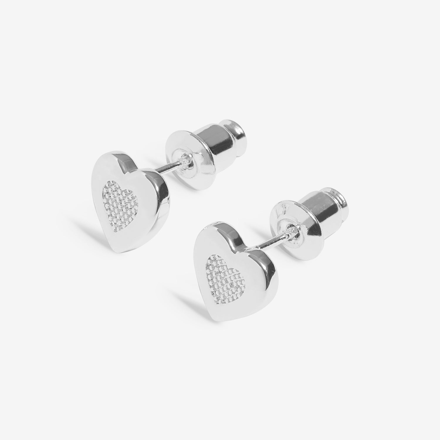 Earring Bauble 'With Love' Silver Plated Stud Earrings