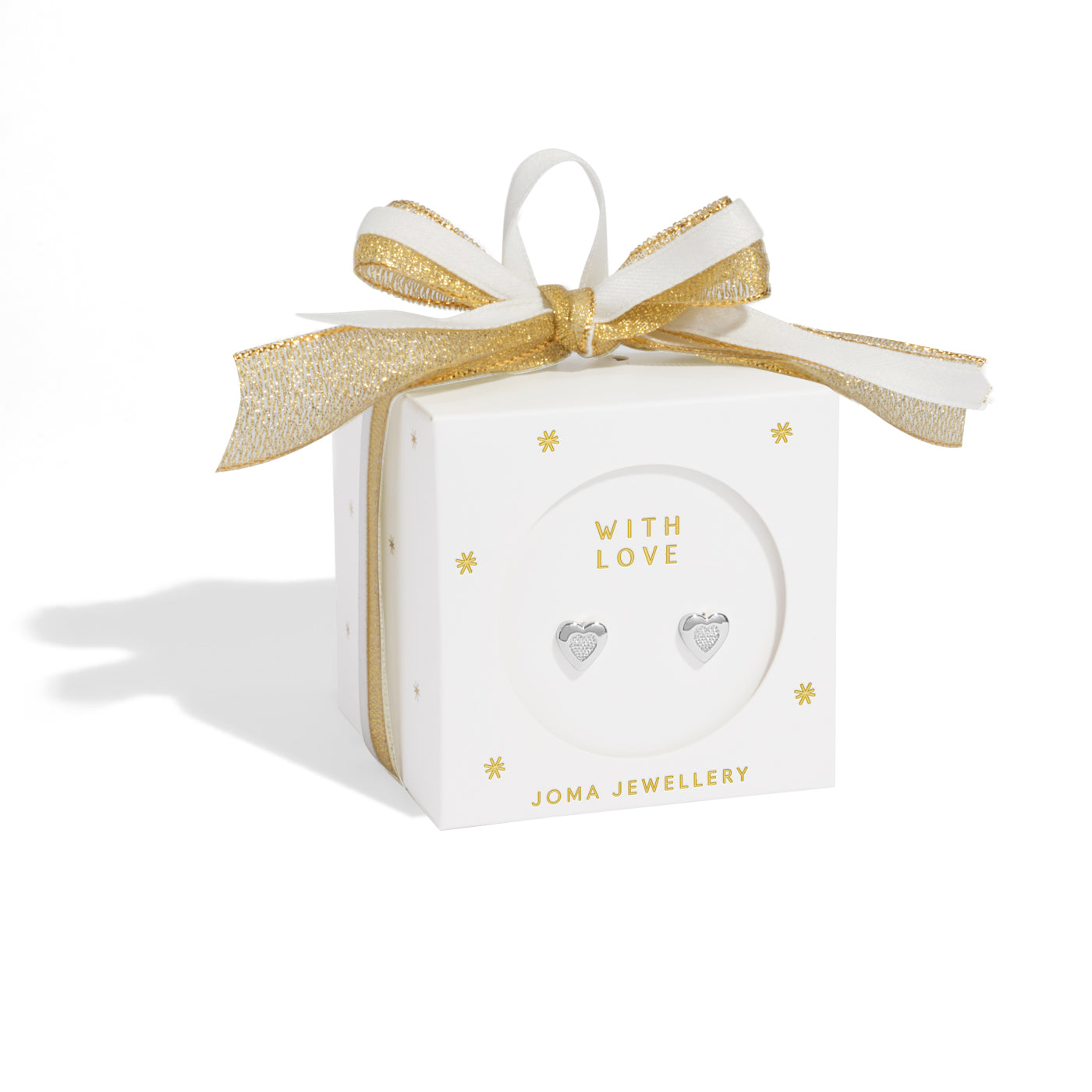 Earring Bauble 'With Love' Silver Plated Stud Earrings