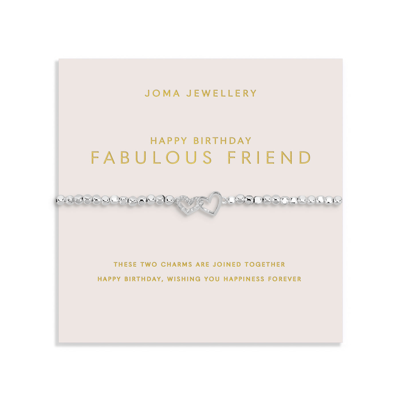 Forever Yours 'Happy Birthday Fabulous Friend' Silver Plated Bracelet