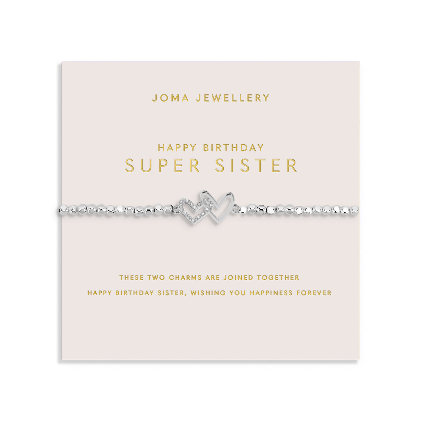 Forever Yours 'Happy Birthday Super Sister' Silver Plated Bracelet