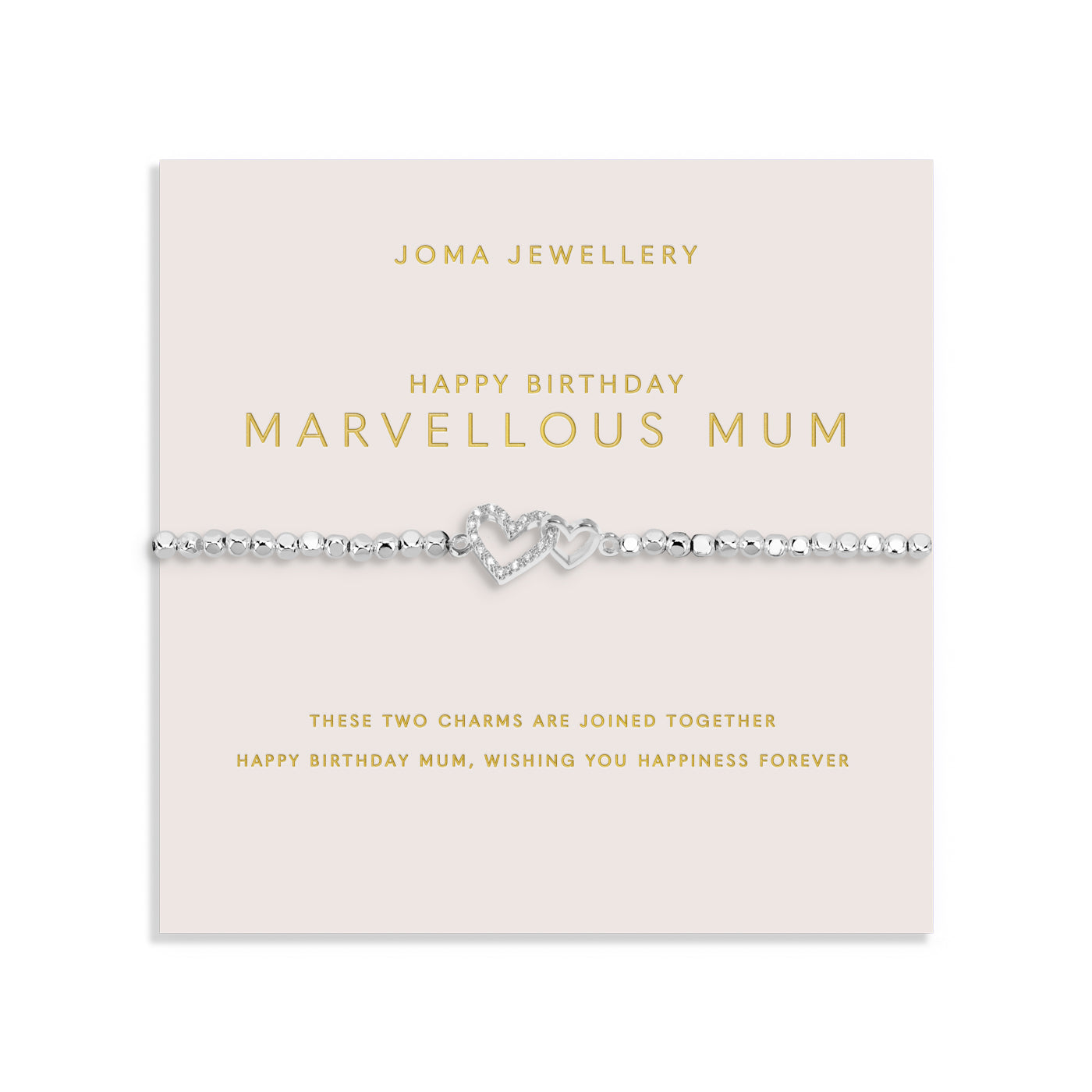 Forever Yours 'Happy Birthday Marvellous Mum' Silver Plated Bracelet